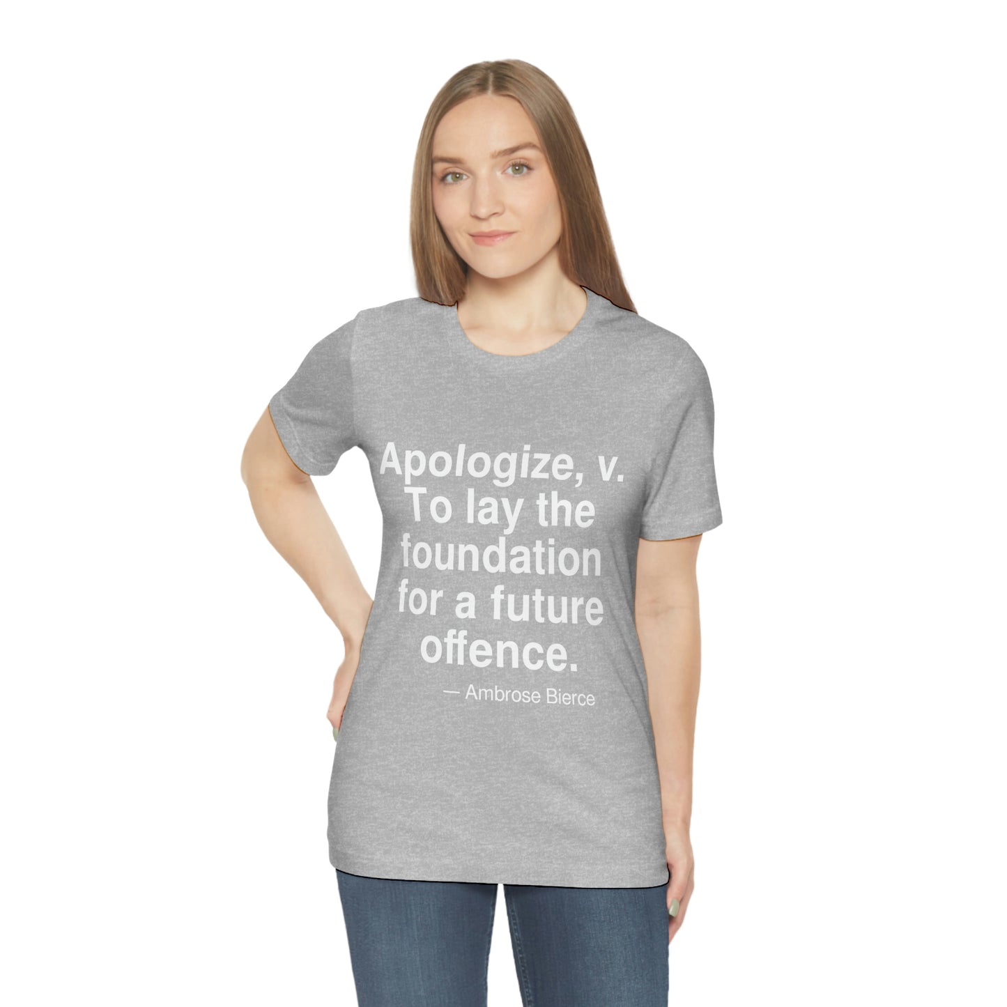 Bierce Apologize Aa adult t-shirt