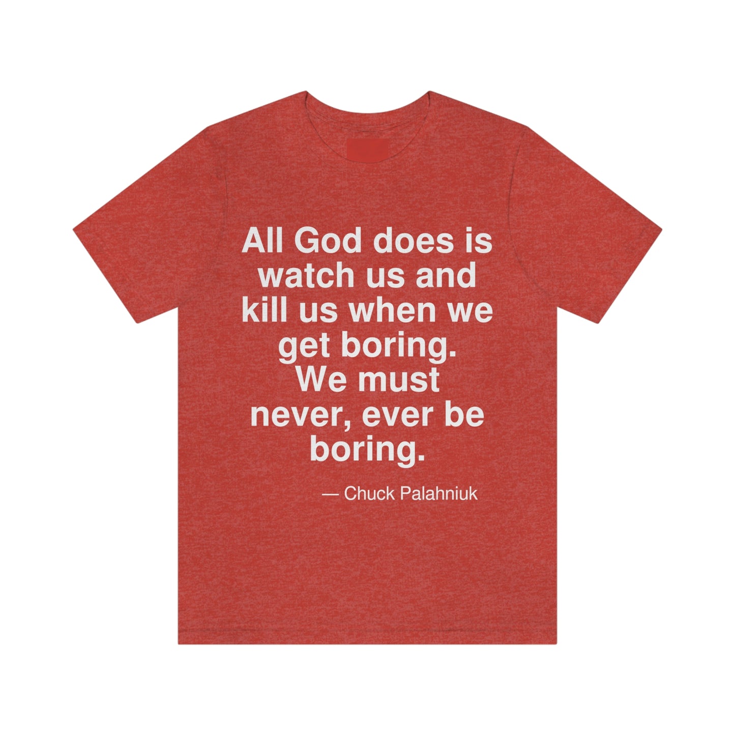 Palahniuk Boring Aa adult t-shirt