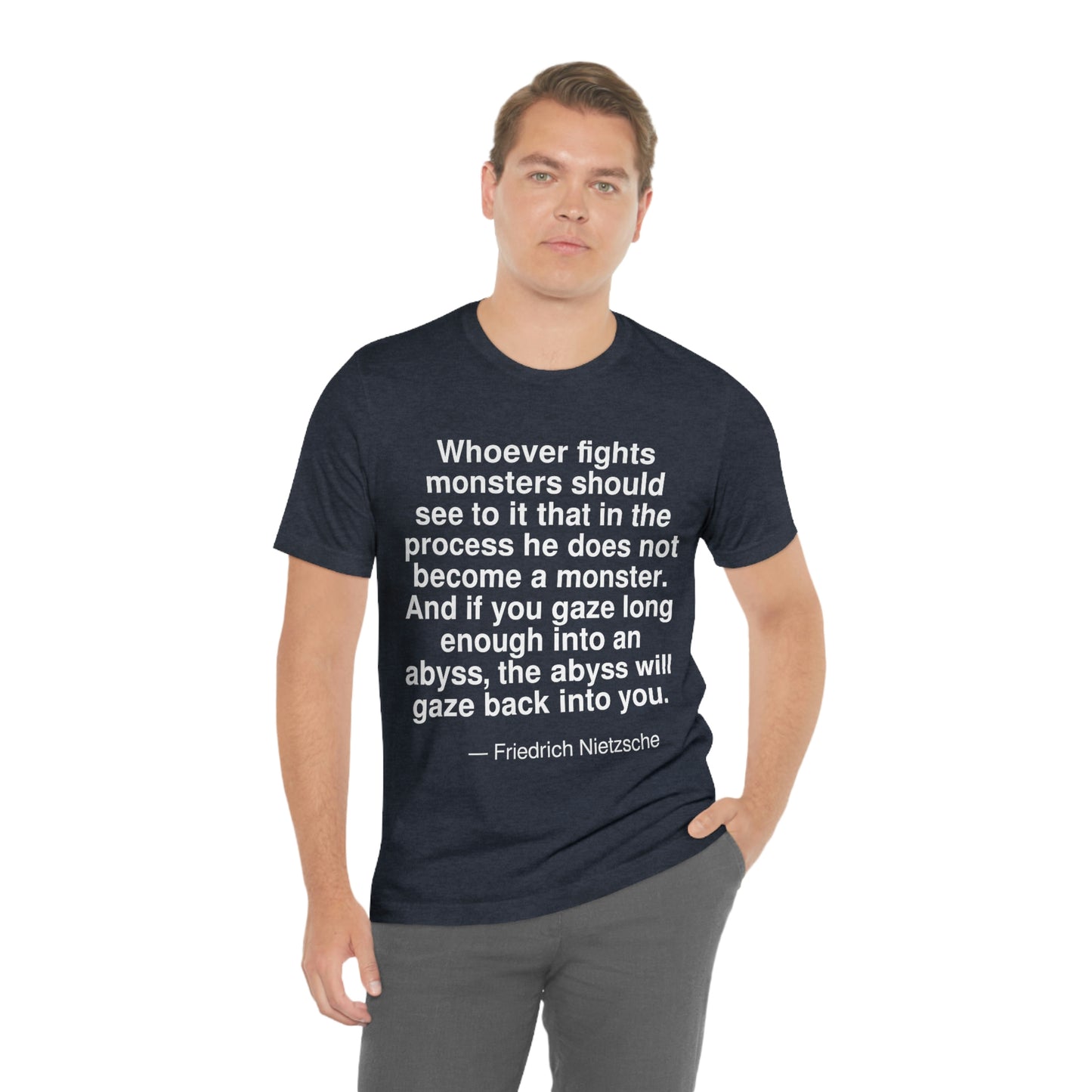 Nietzsche Monsters Aa adult t-shirt