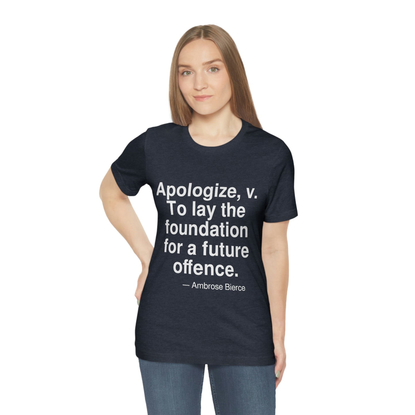 Bierce Apologize Aa adult t-shirt