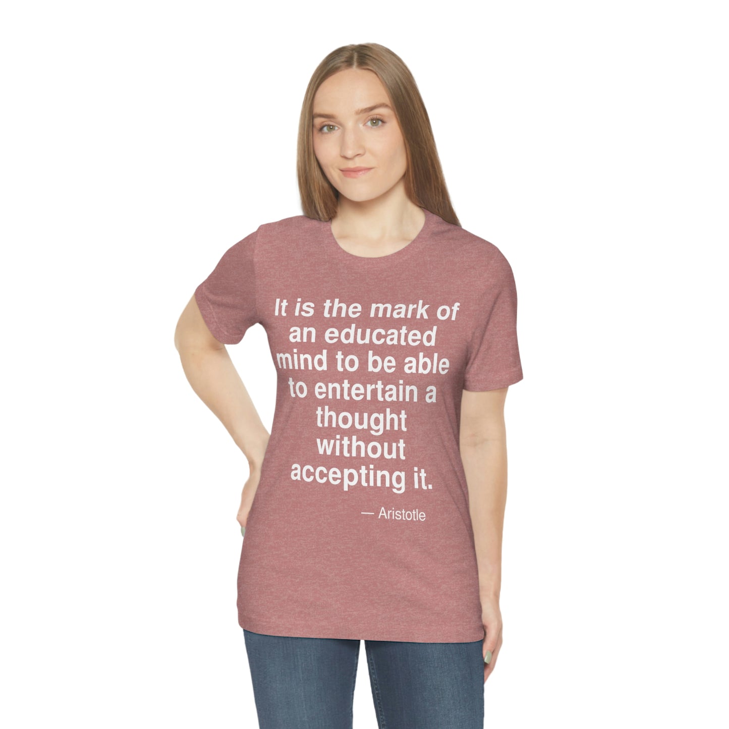 Aristotle Educated Aa adult t-shirt