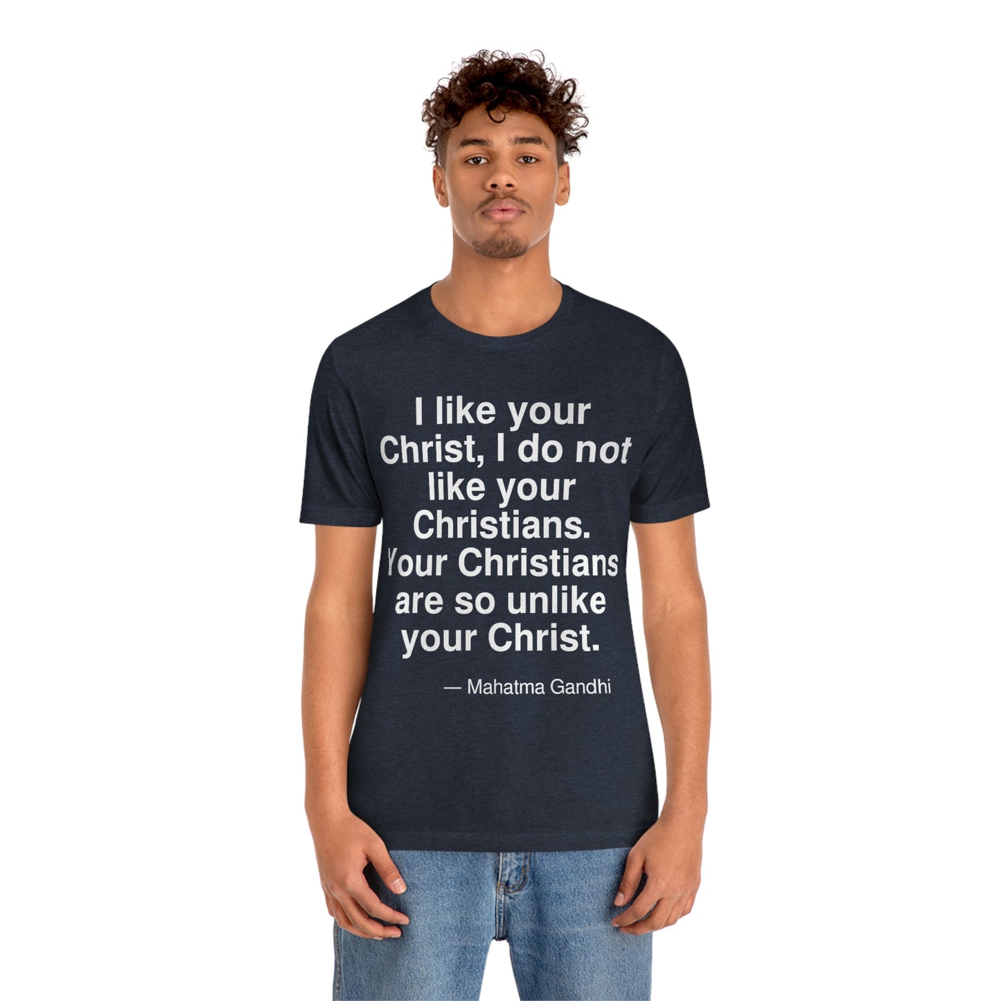 Gandhi Christ Aa adult t-shirt