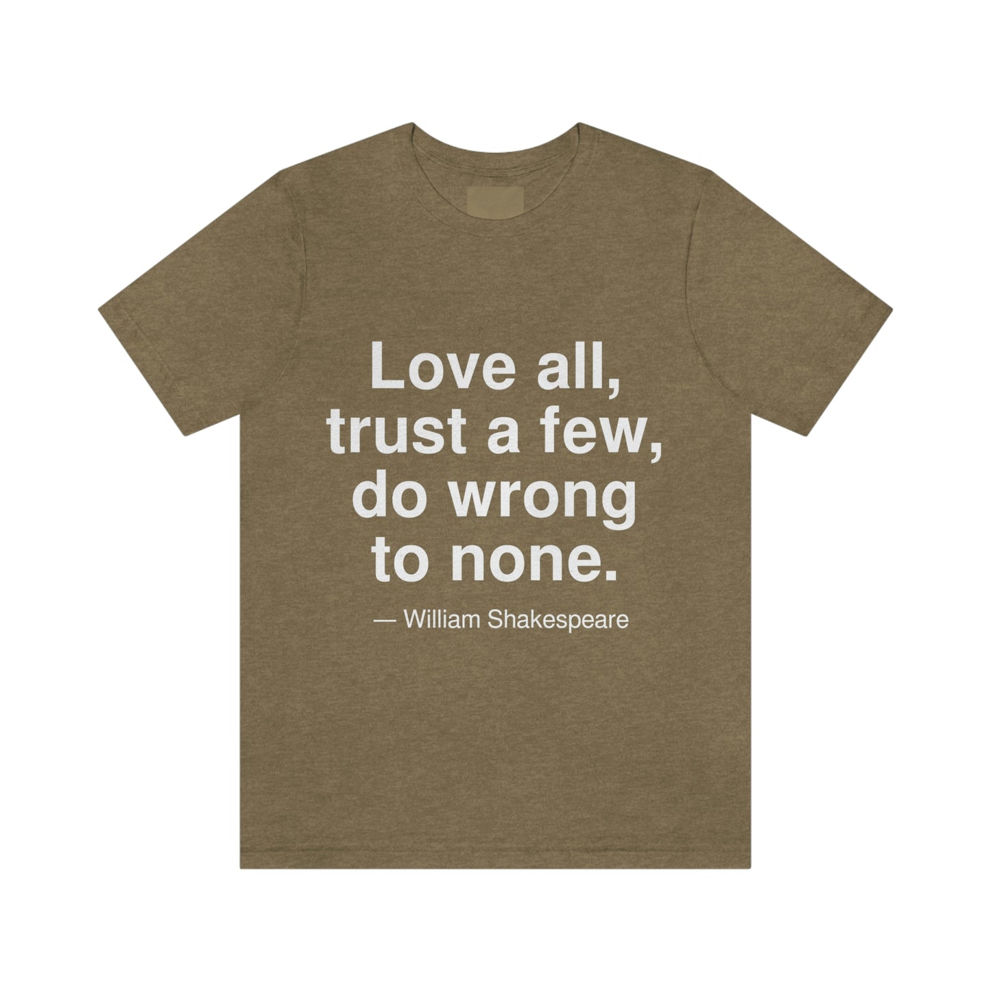 Shakespeare Love Aa adult t-shirt