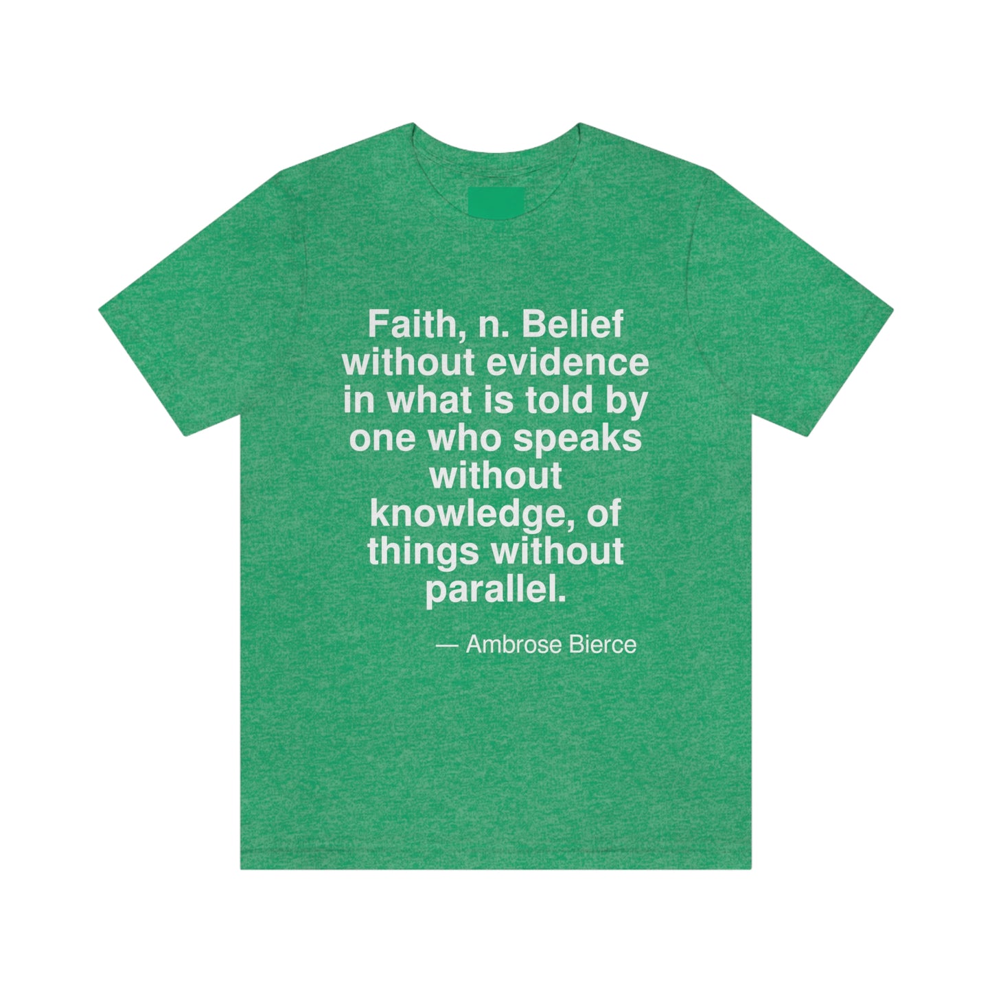 Bierce Faith Aa adult t-shirt