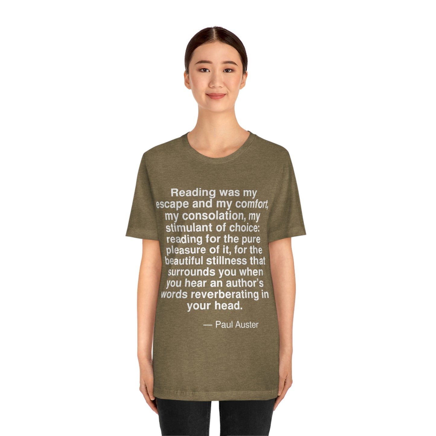 Auster Reading Aa adult t-shirt