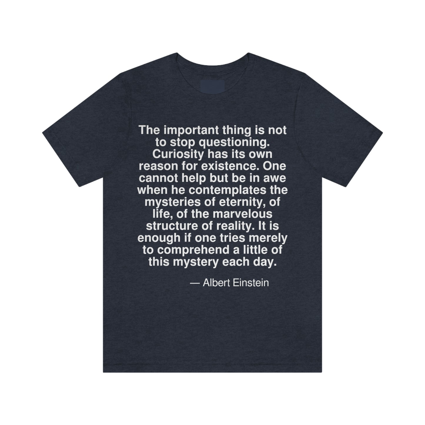 Einstein Questioning Aa adult t-shirt