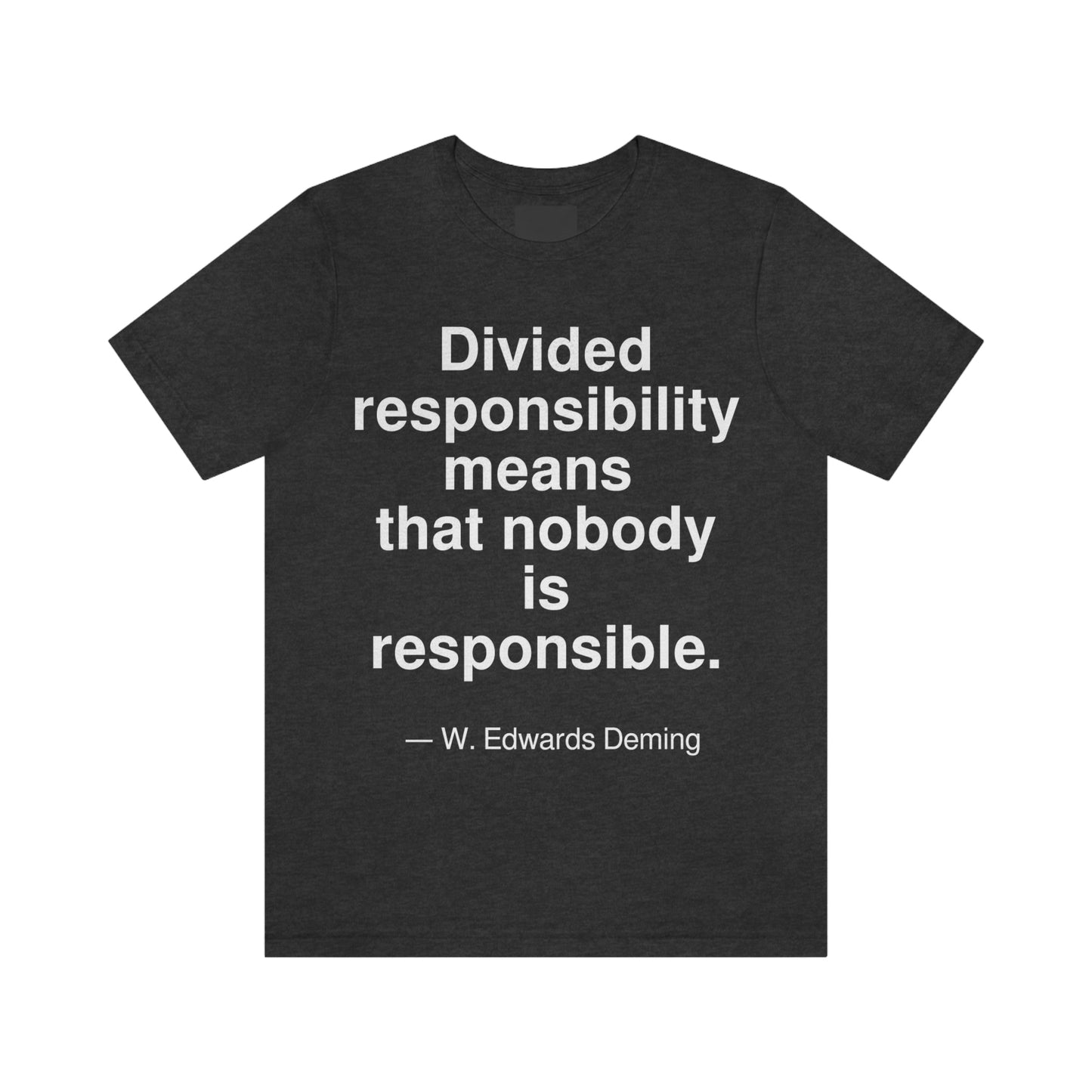 Deming Responsibility Aa adult t-shirt