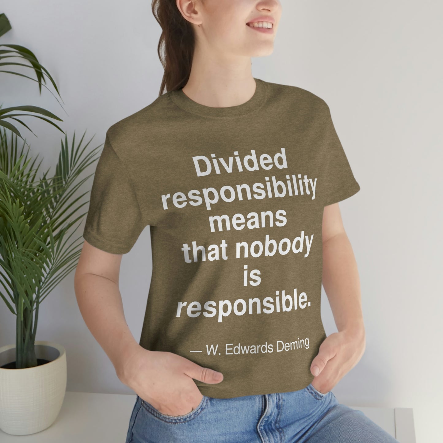 Deming Responsibility Aa adult t-shirt