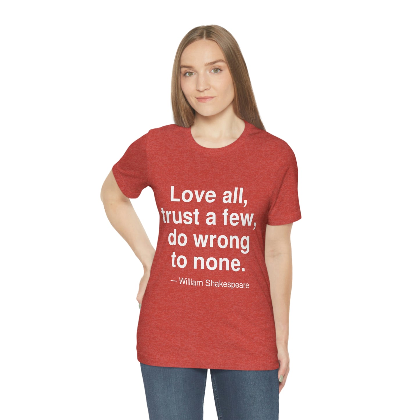 Shakespeare Love Aa adult t-shirt