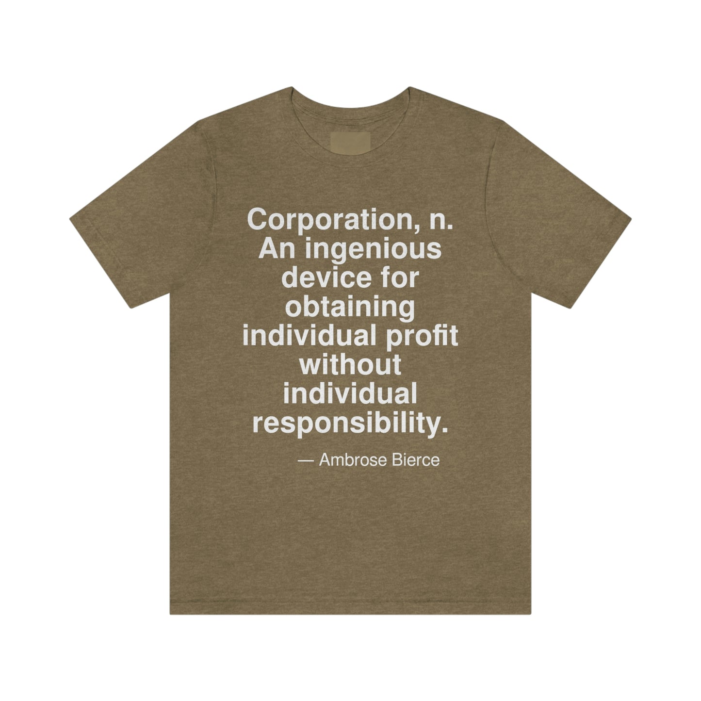 Bierce Corporation Aa adult t-shirt