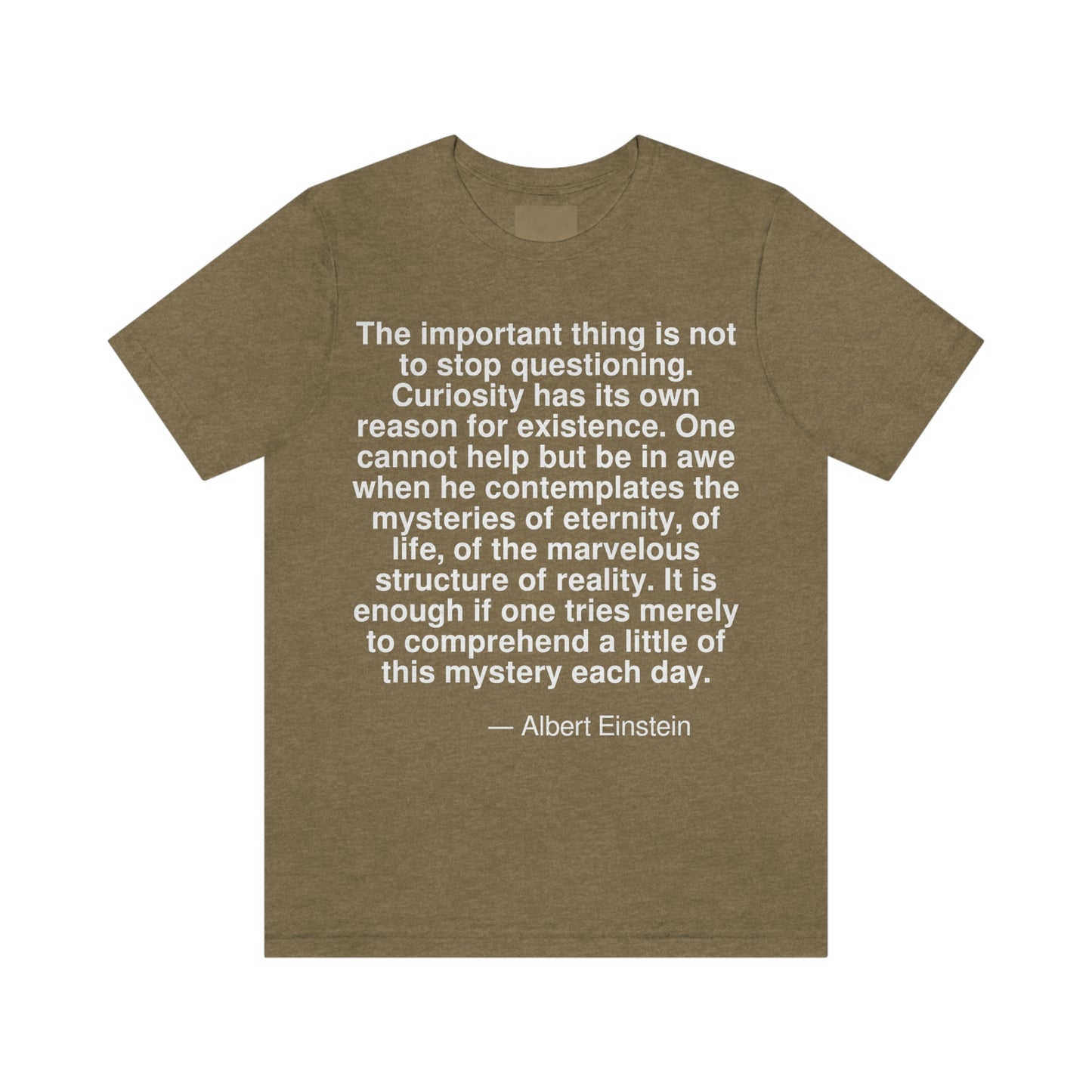 Einstein Questioning Aa adult t-shirt