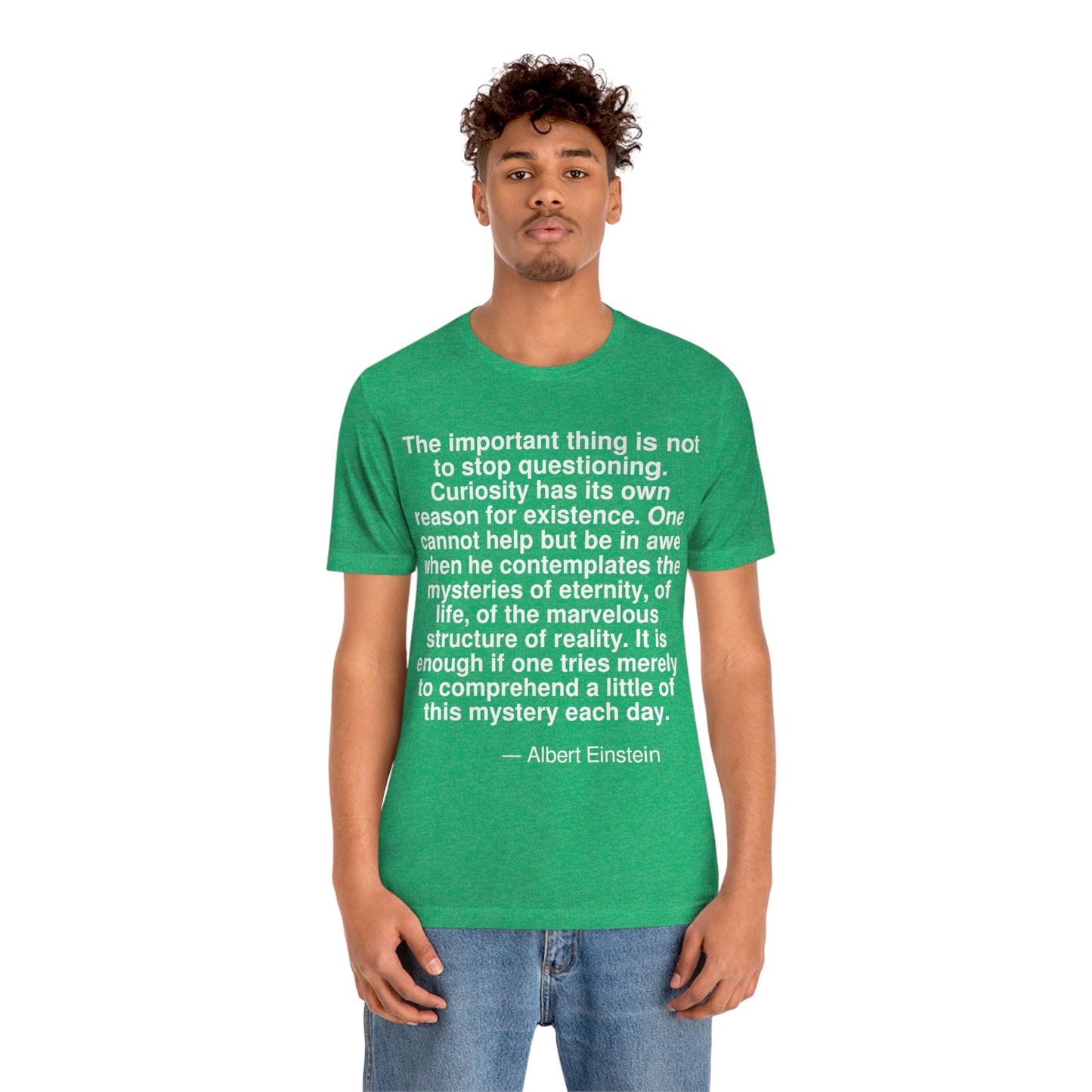 Einstein Questioning Aa adult t-shirt