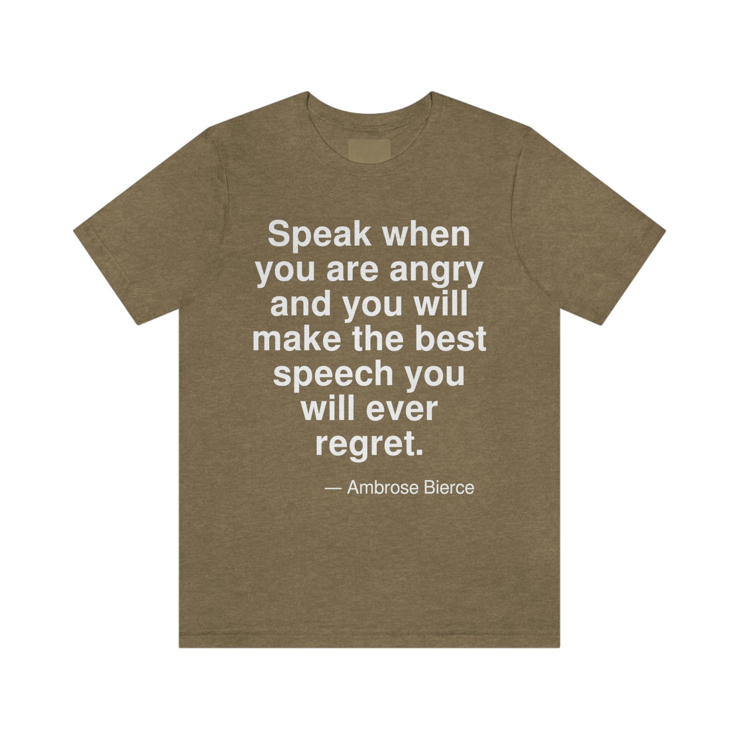 Bierce Speech Aa adult t-shirt