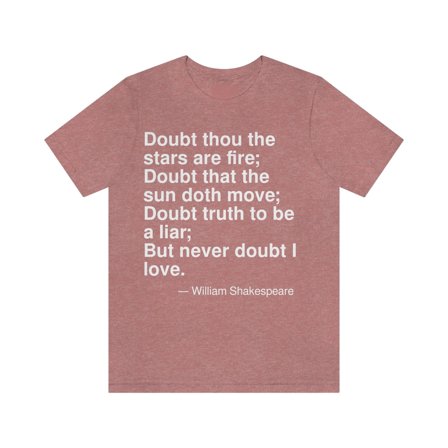 Shakespeare Doubt Aa adult t-shirt