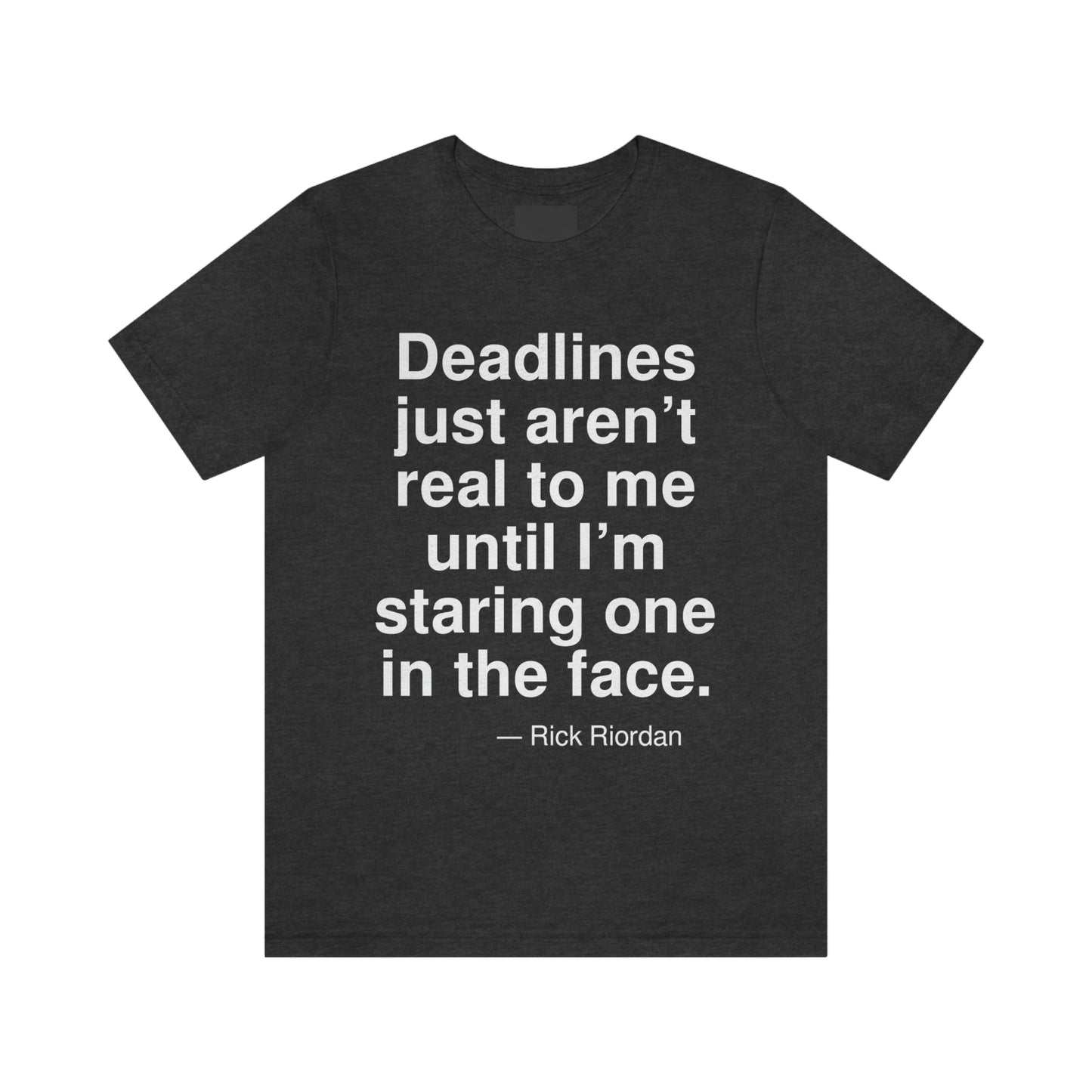 Riordan Deadlines Aa adult t-shirt