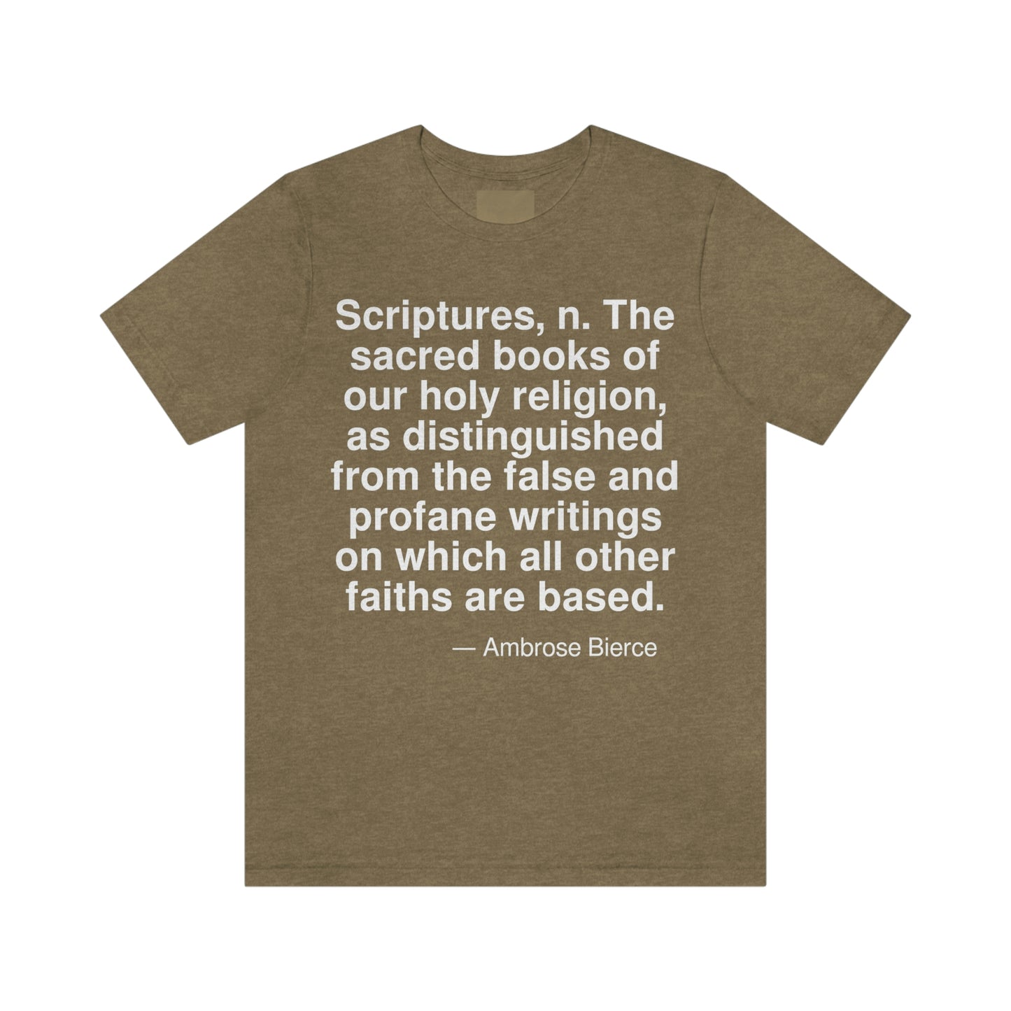 Bierce Scriptures Aa adult t-shirt