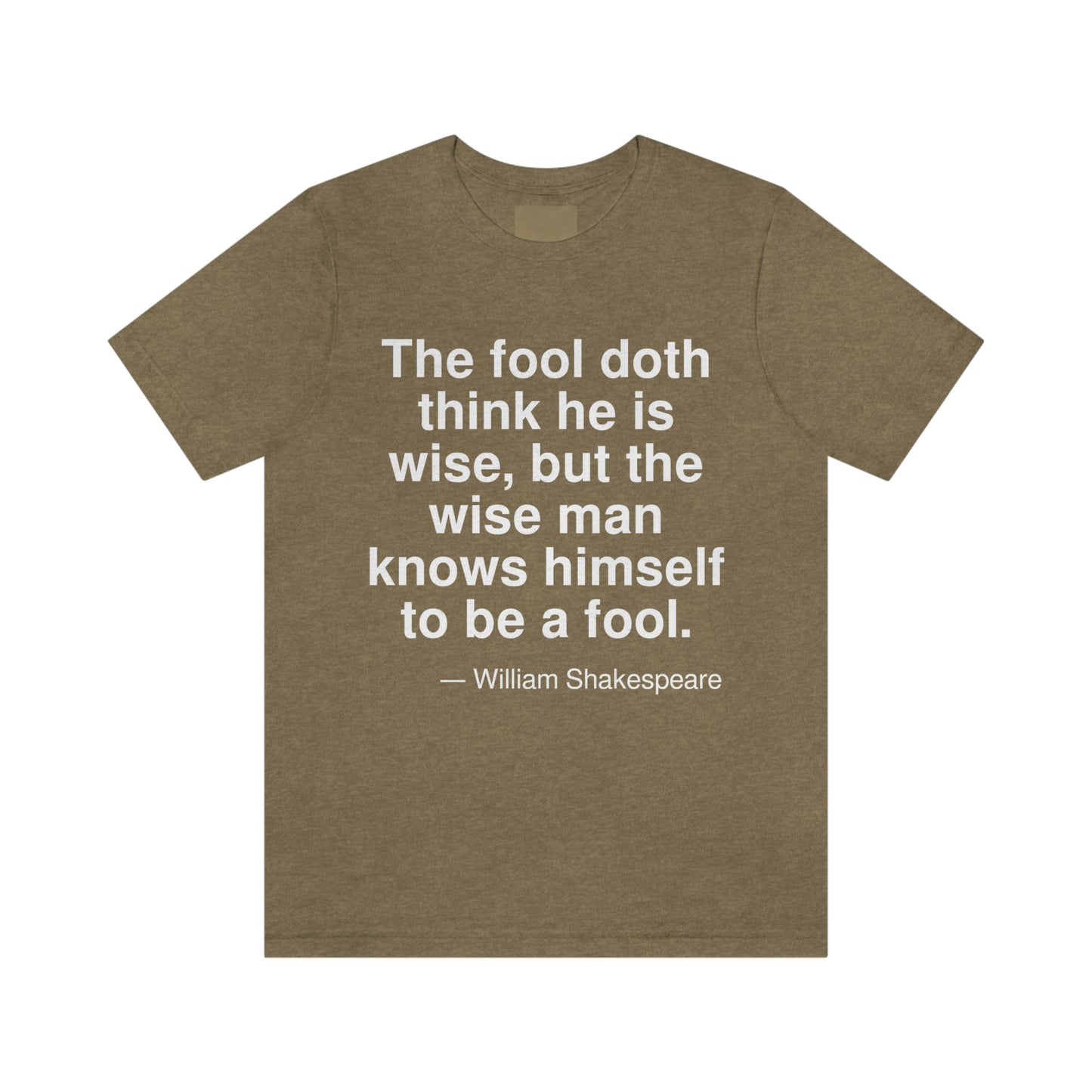 Shakespeare Fool Aa adult t-shirt