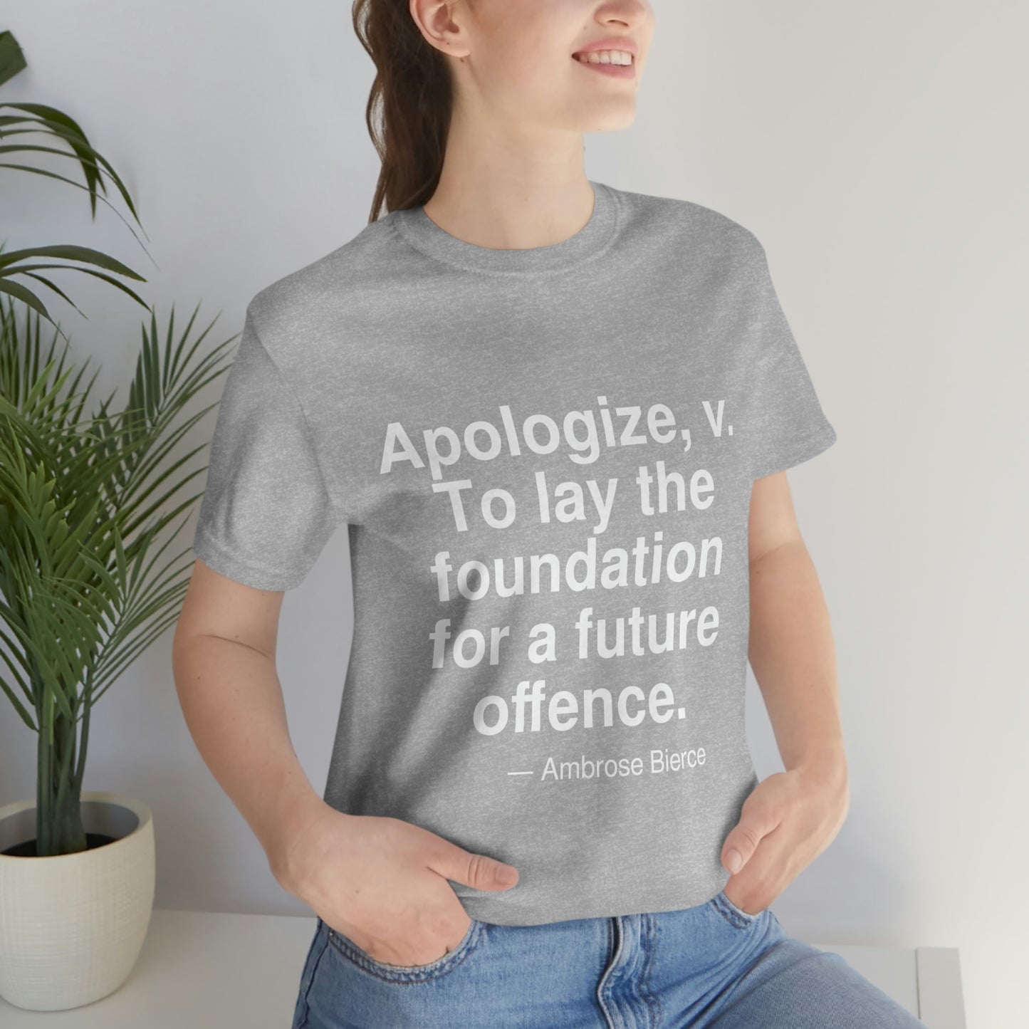 Bierce Apologize Aa adult t-shirt