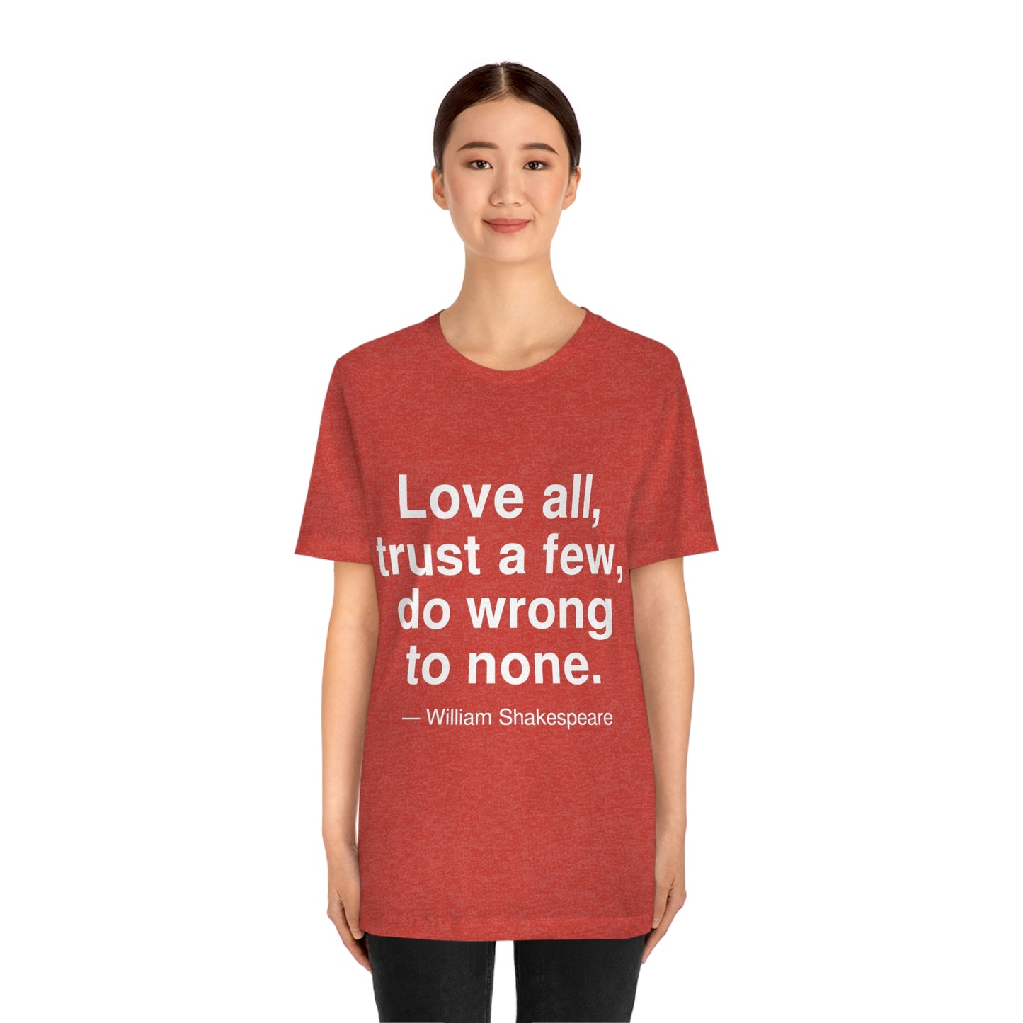 Shakespeare Love Aa adult t-shirt