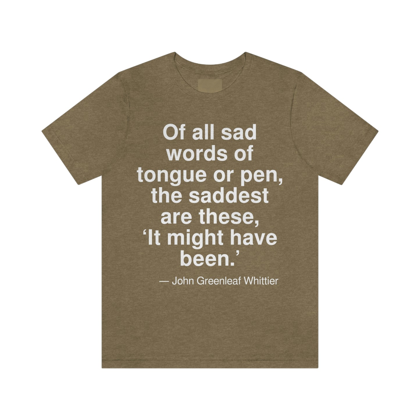 Whittier Sad Aa adult t-shirt