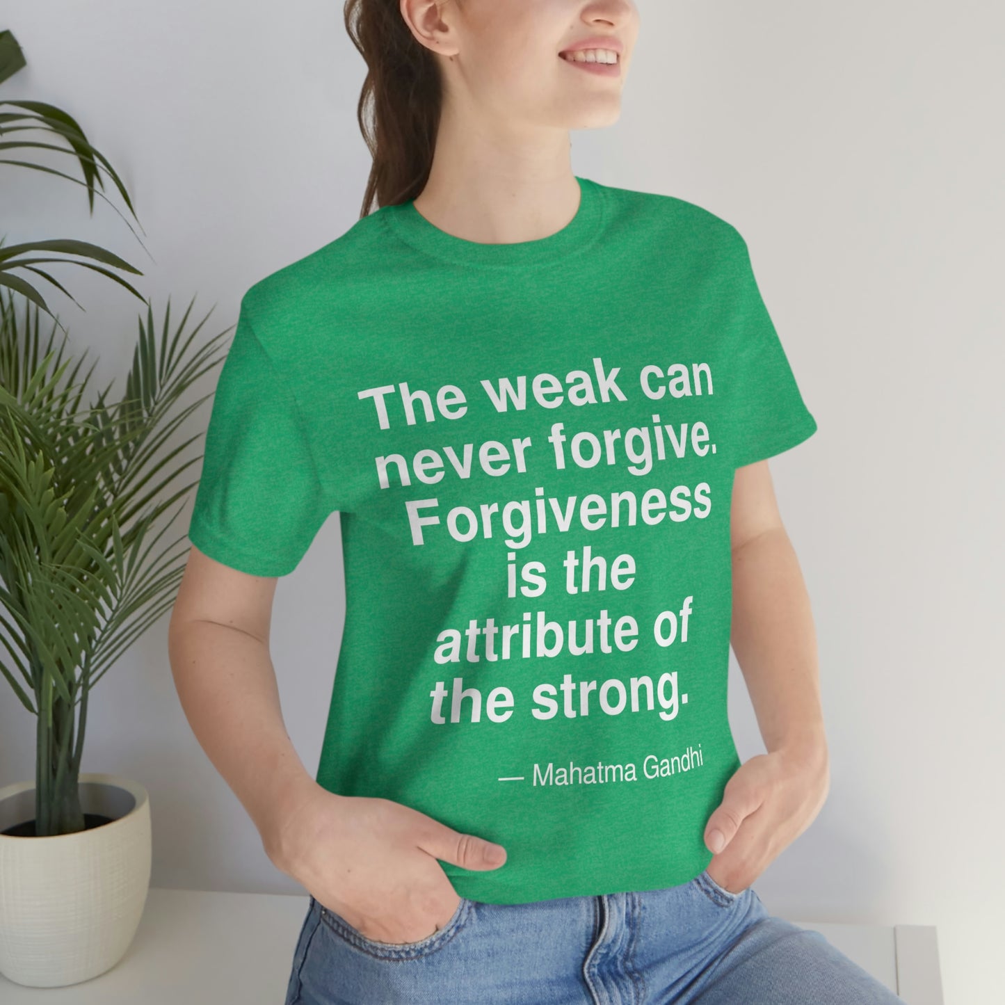 Gandhi Forgive Aa adult t-shirt