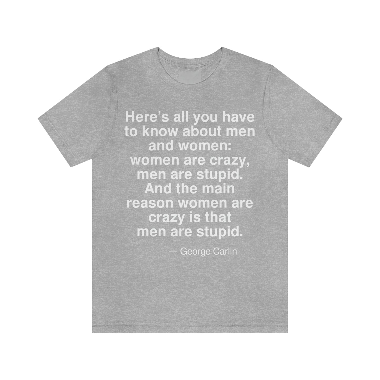 Carlin Know Aa adult t-shirt