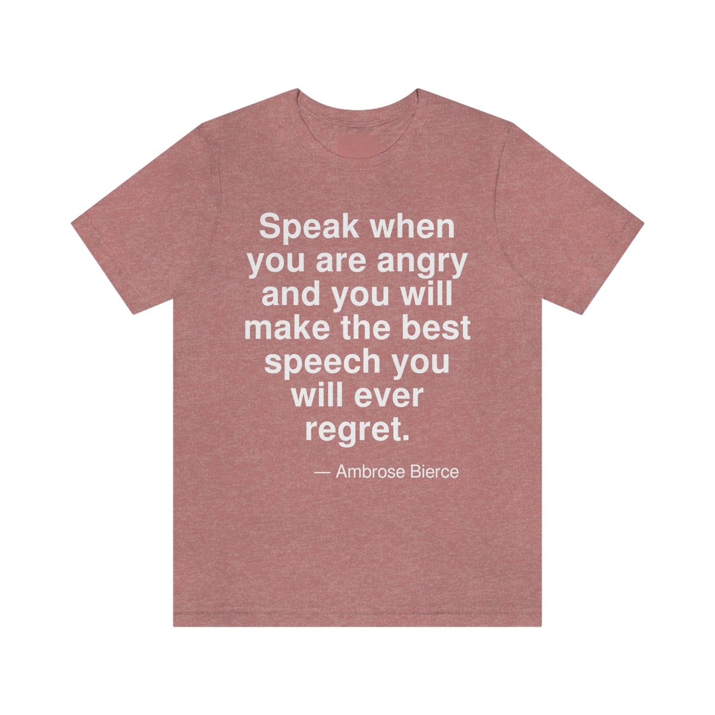 Bierce Speech Aa adult t-shirt