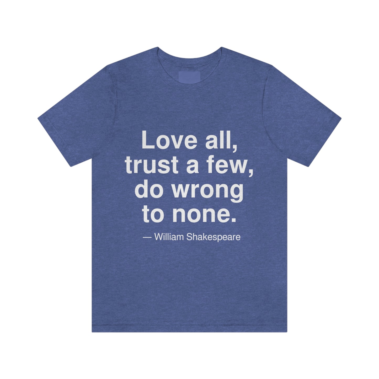 Shakespeare Love Aa adult t-shirt