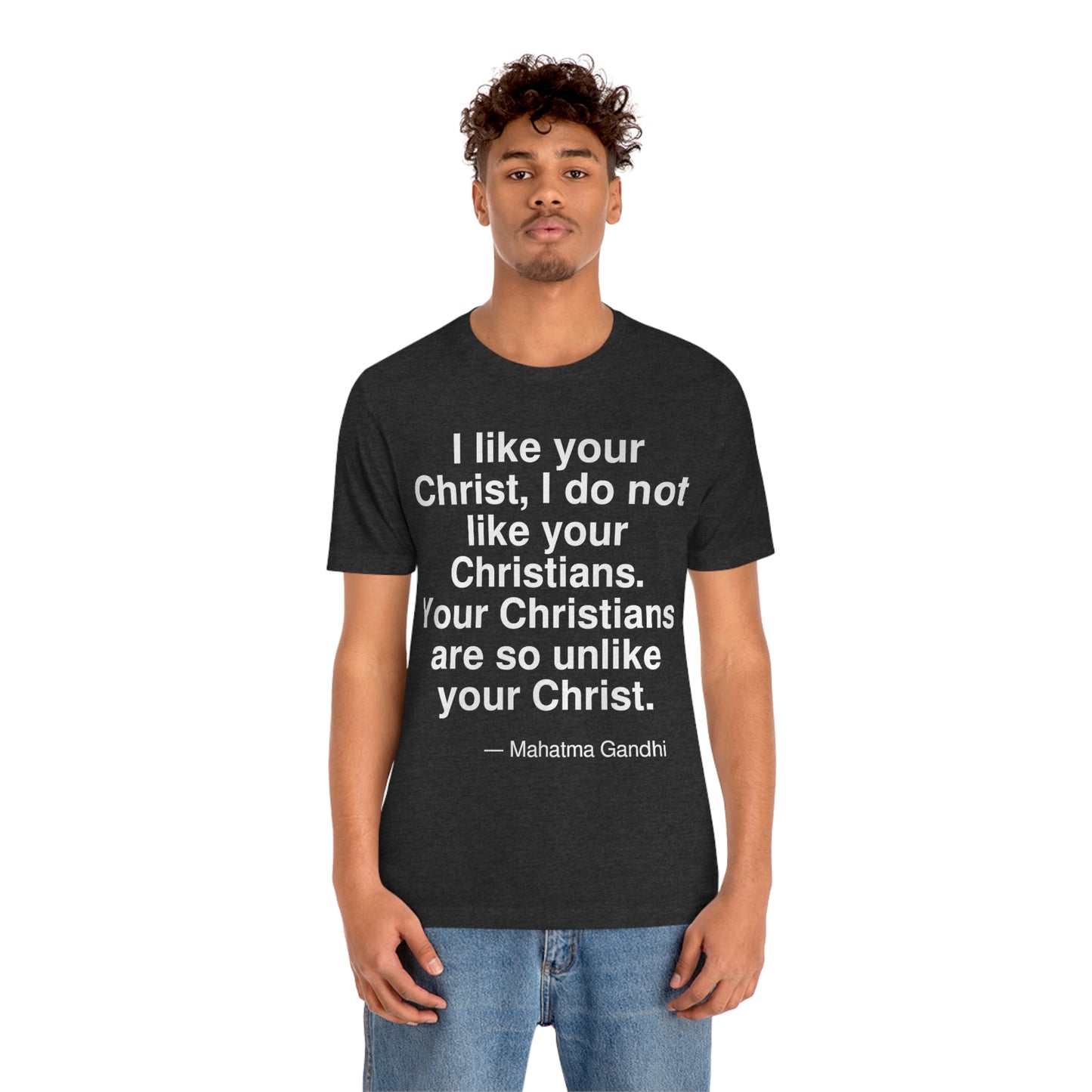 Gandhi Christ Aa adult t-shirt