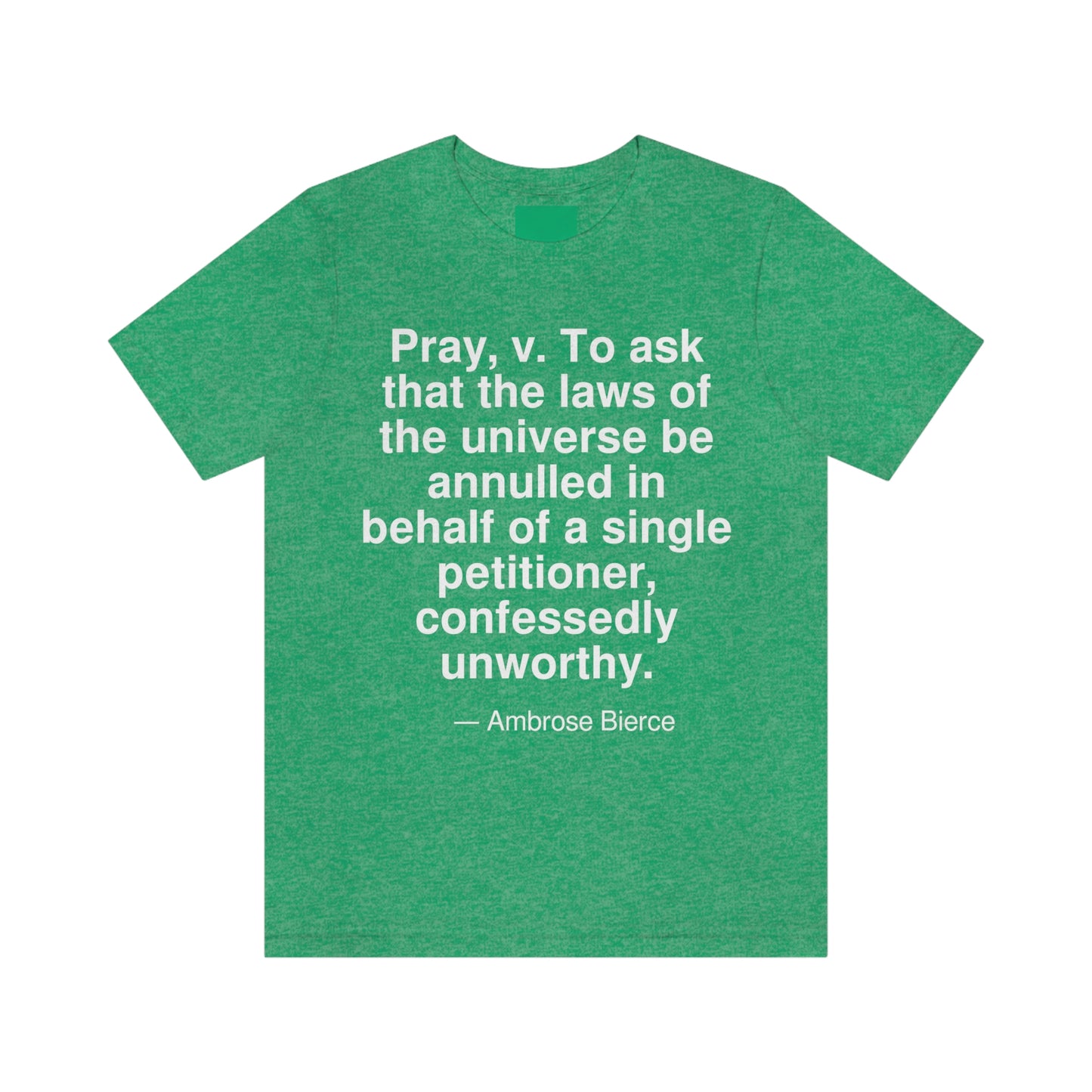 Bierce Pray Aa adult t-shirt