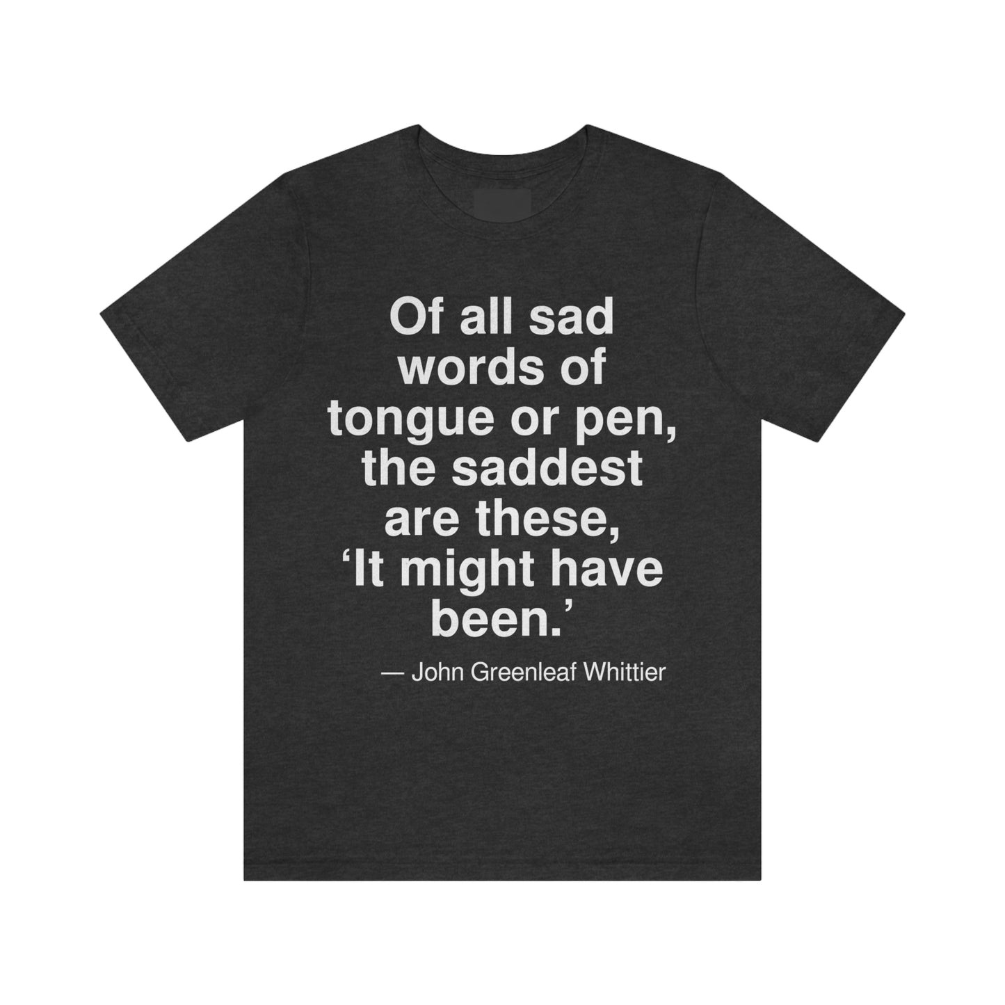 Whittier Sad Aa adult t-shirt