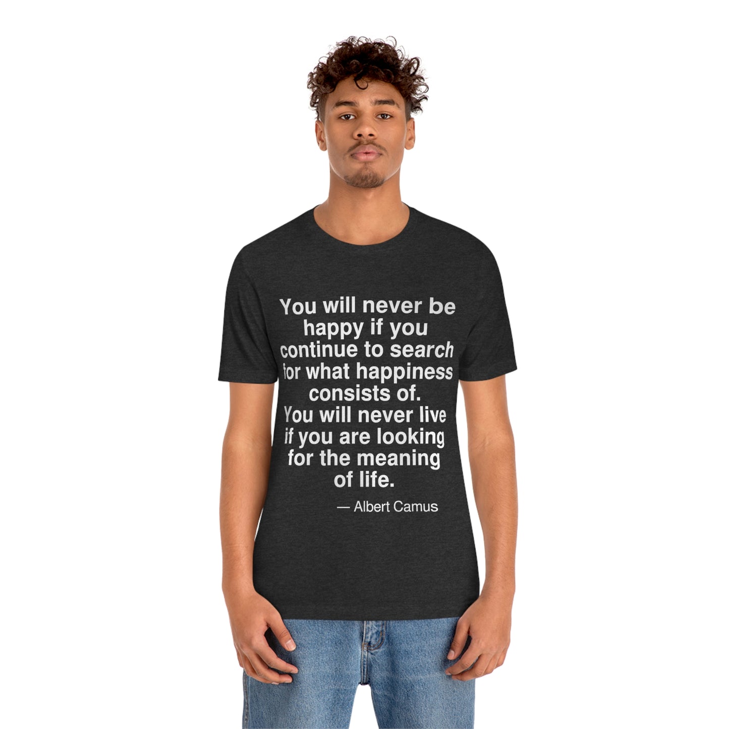 Camus Happy Aa adult t-shirt