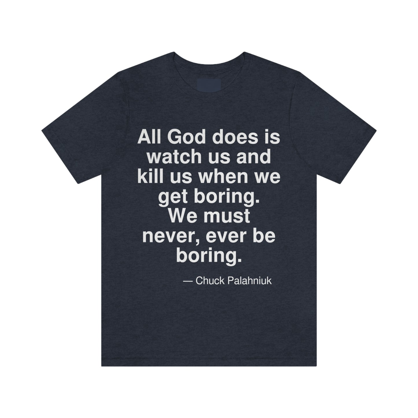 Palahniuk Boring Aa adult t-shirt