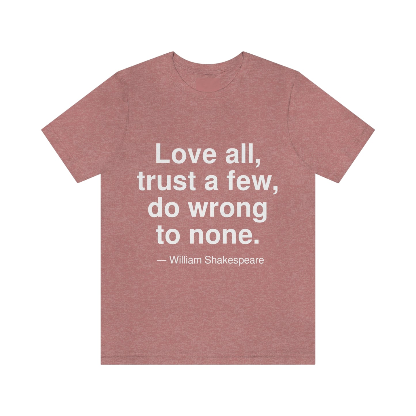 Shakespeare Love Aa adult t-shirt