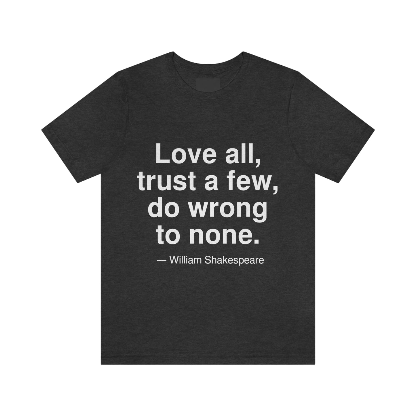 Shakespeare Love Aa adult t-shirt