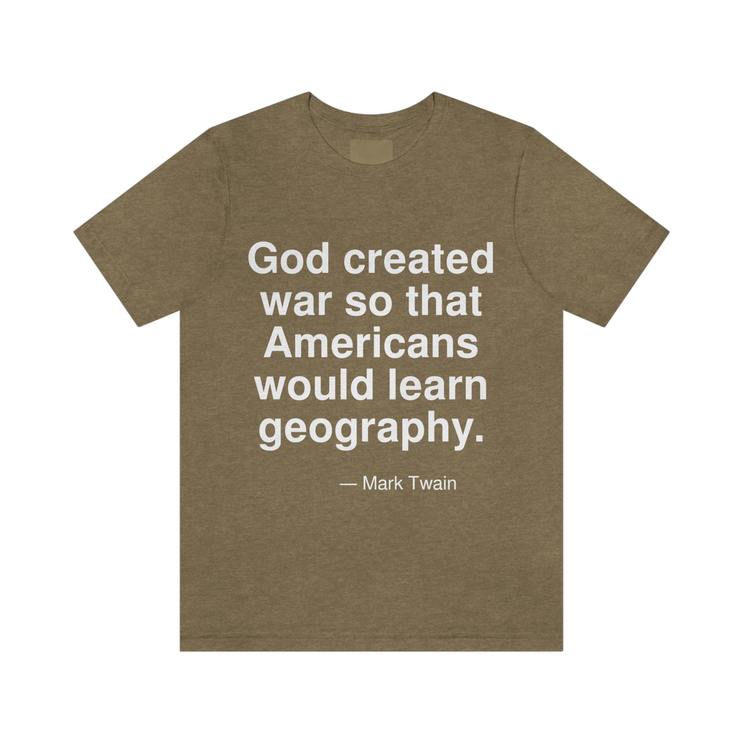 Twain Geography Aa adult t-shirt