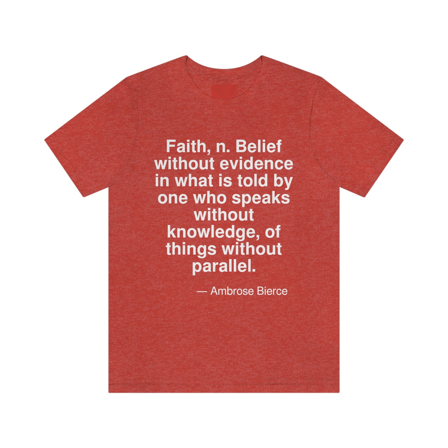 Bierce Faith Aa adult t-shirt