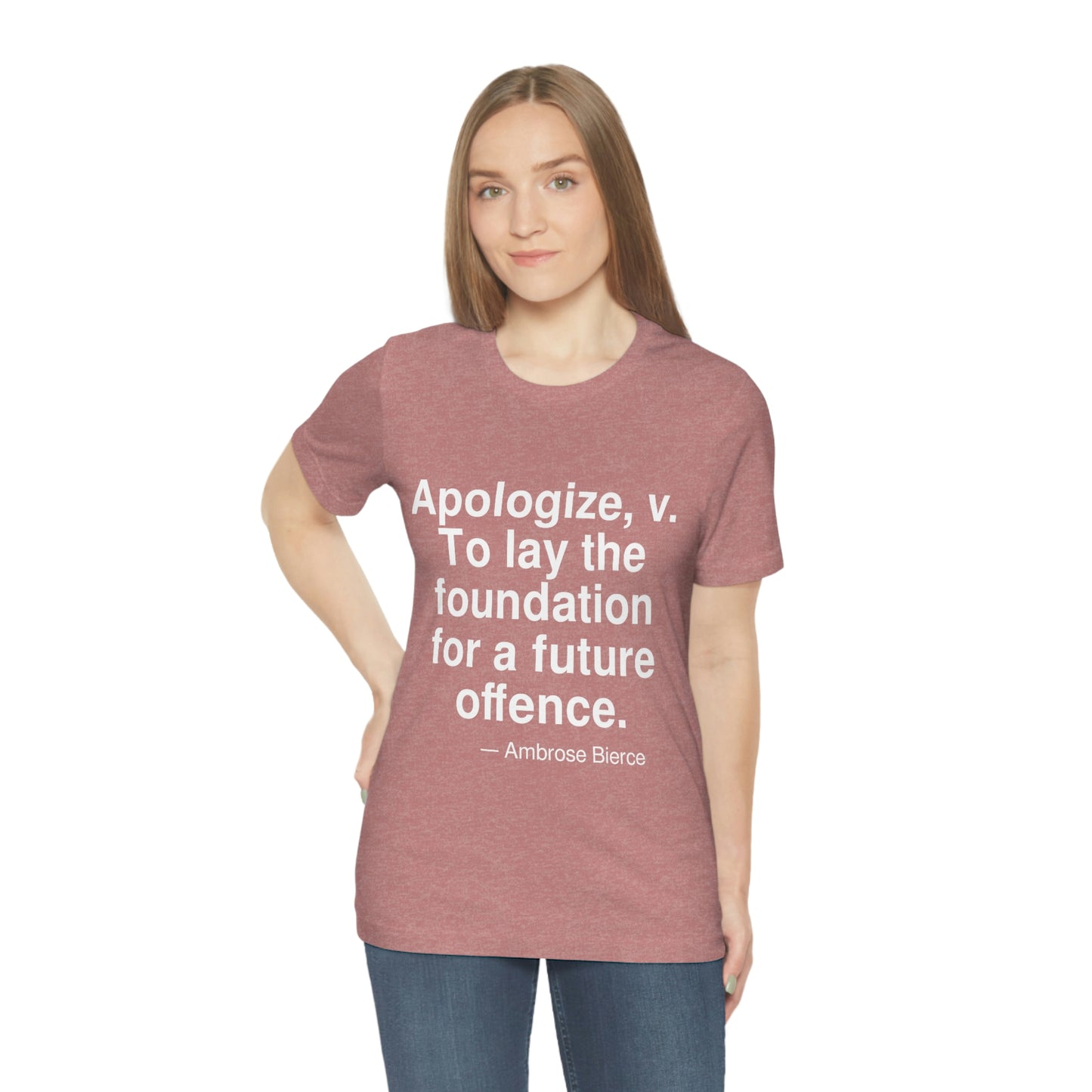 Bierce Apologize Aa adult t-shirt