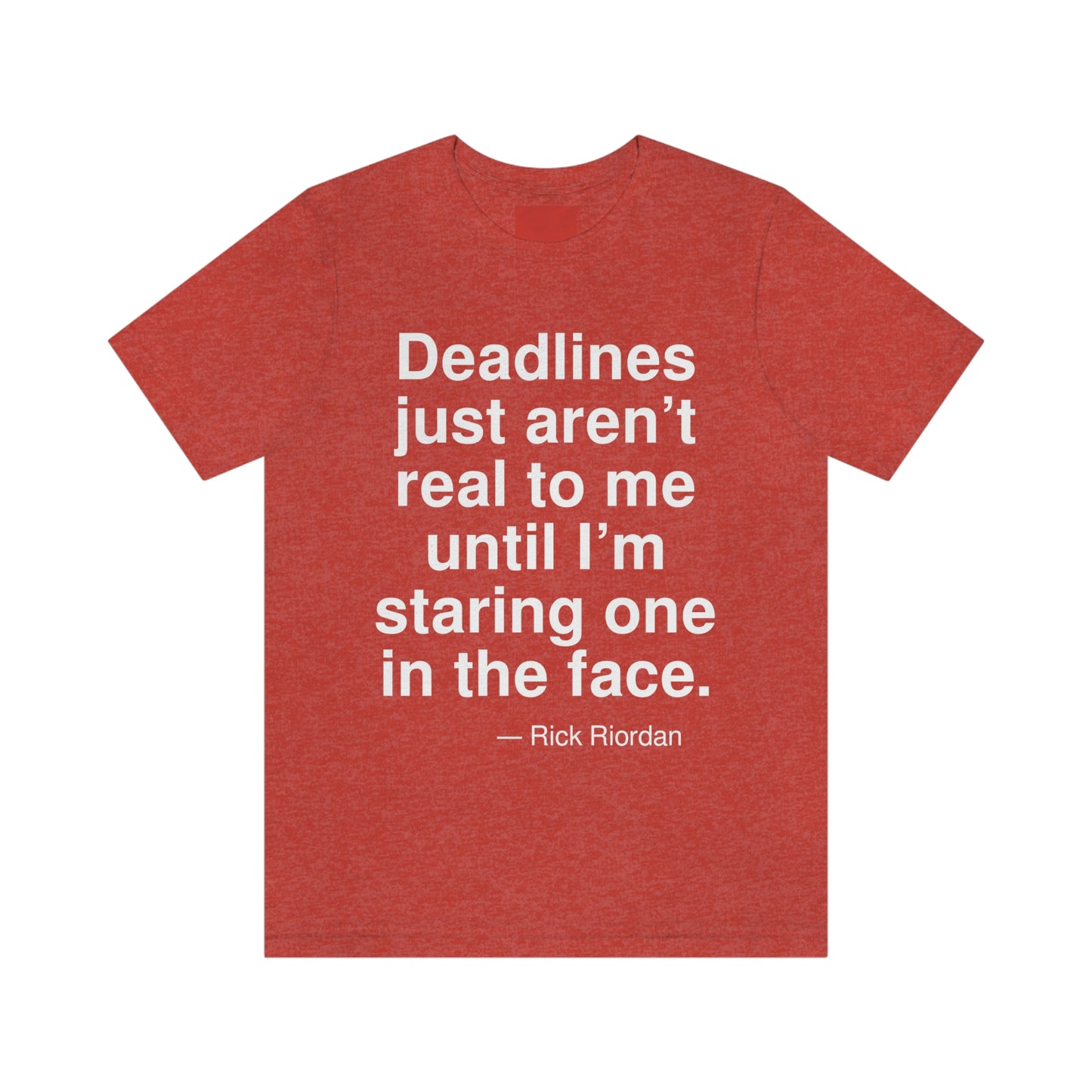 Riordan Deadlines Aa adult t-shirt