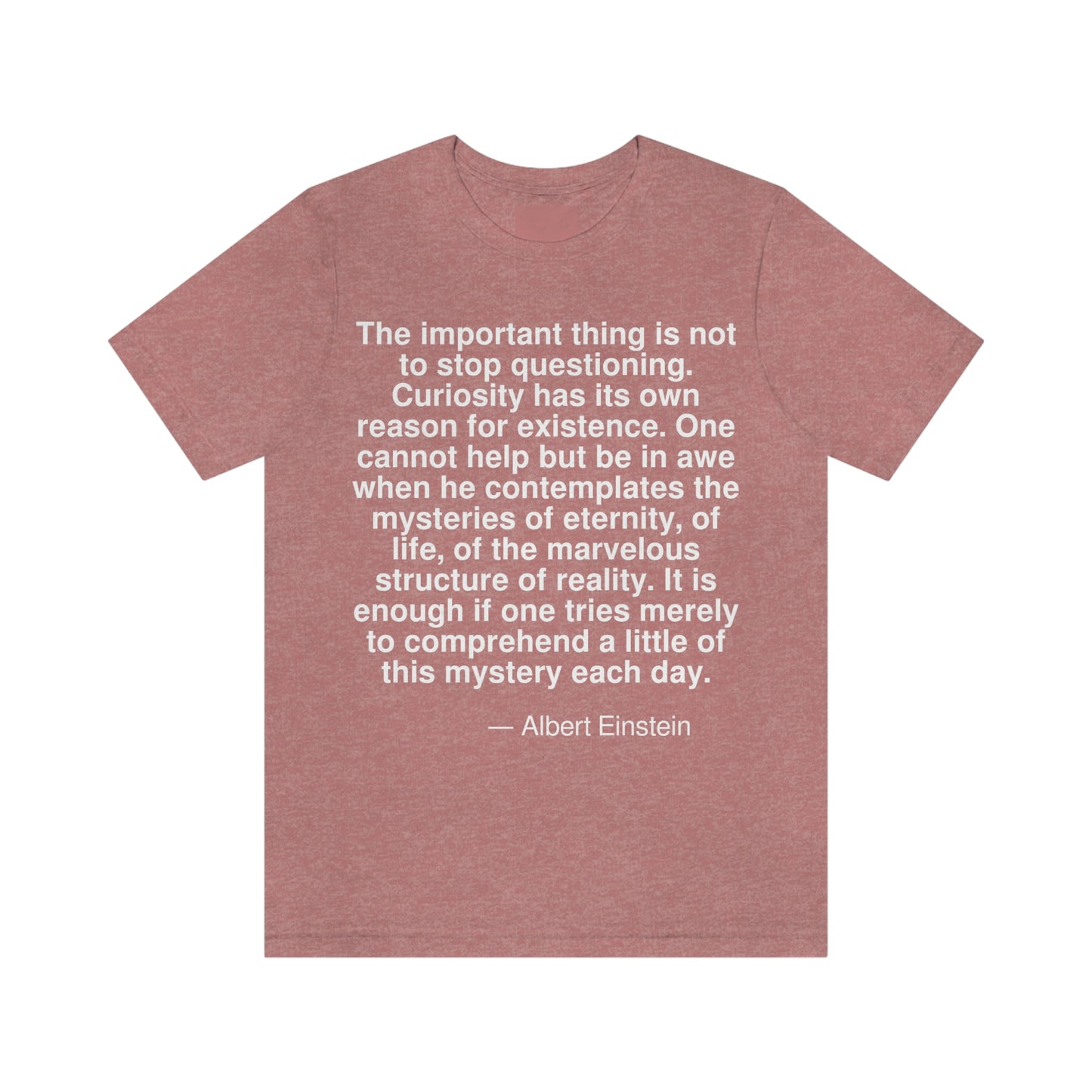 Einstein Questioning Aa adult t-shirt