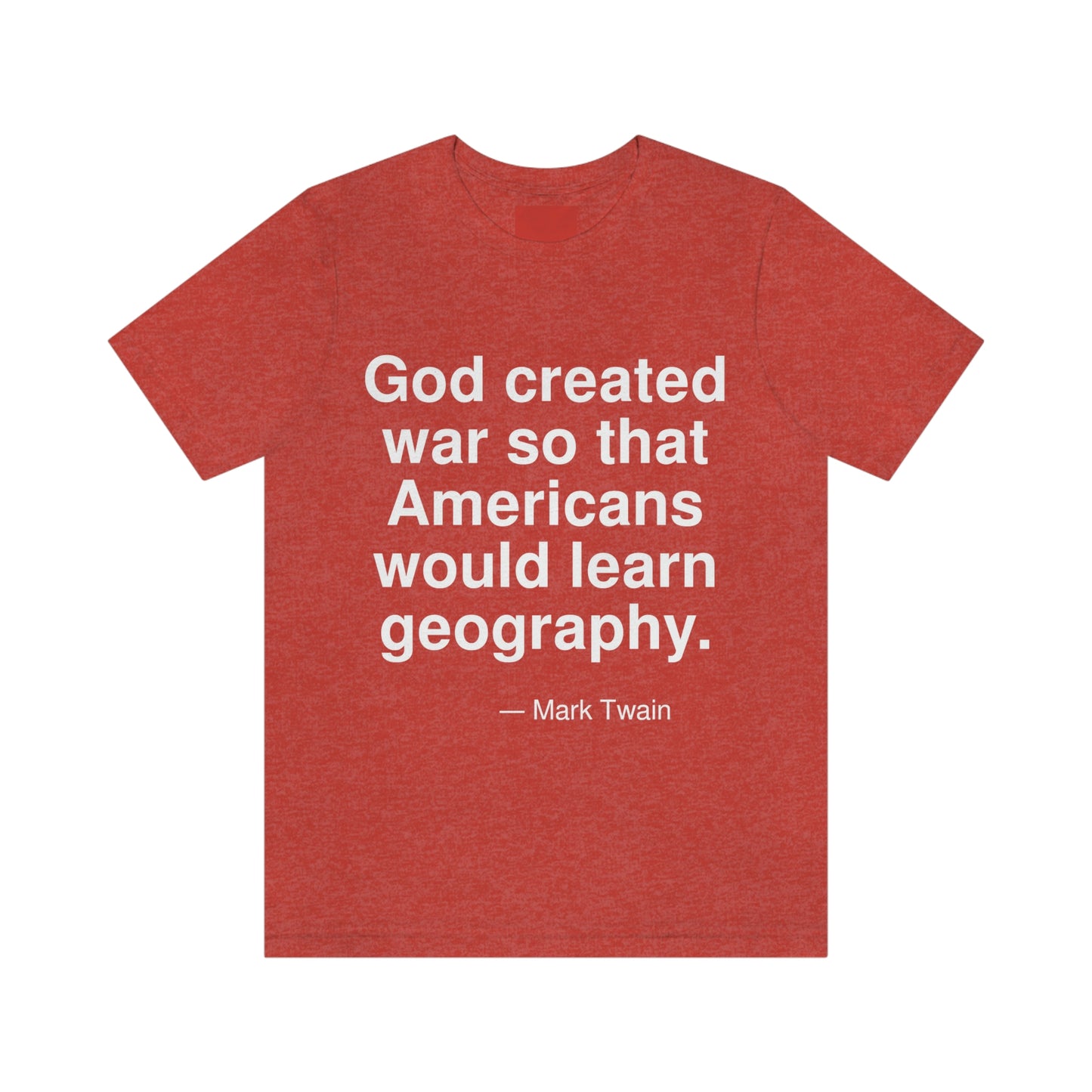 Twain Geography Aa adult t-shirt