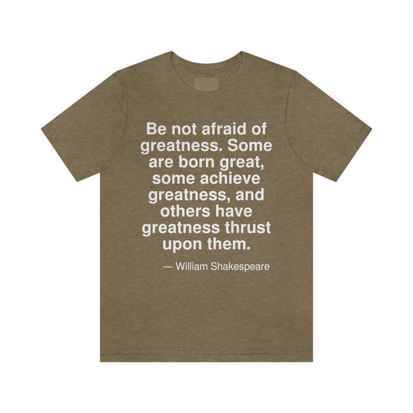 Shakespeare Greatness Aa adult t-shirt