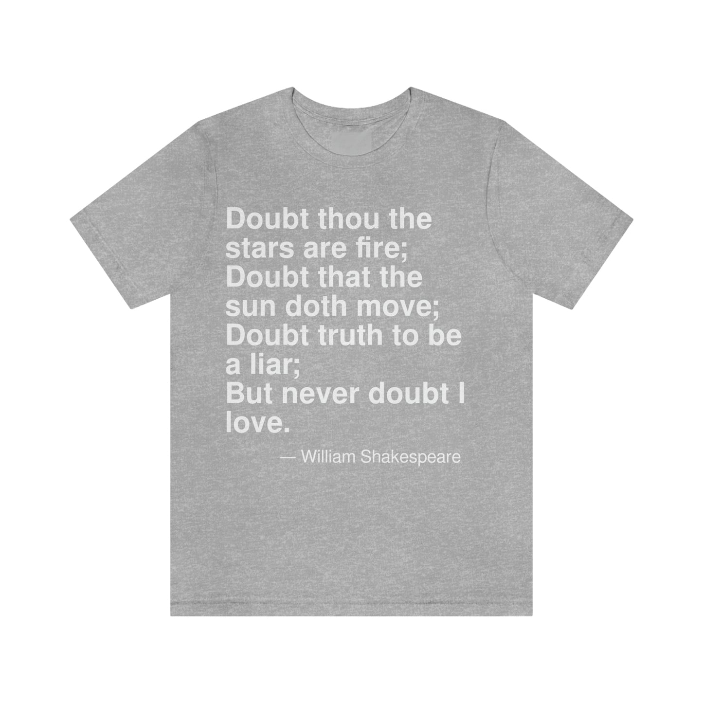 Shakespeare Doubt Aa adult t-shirt