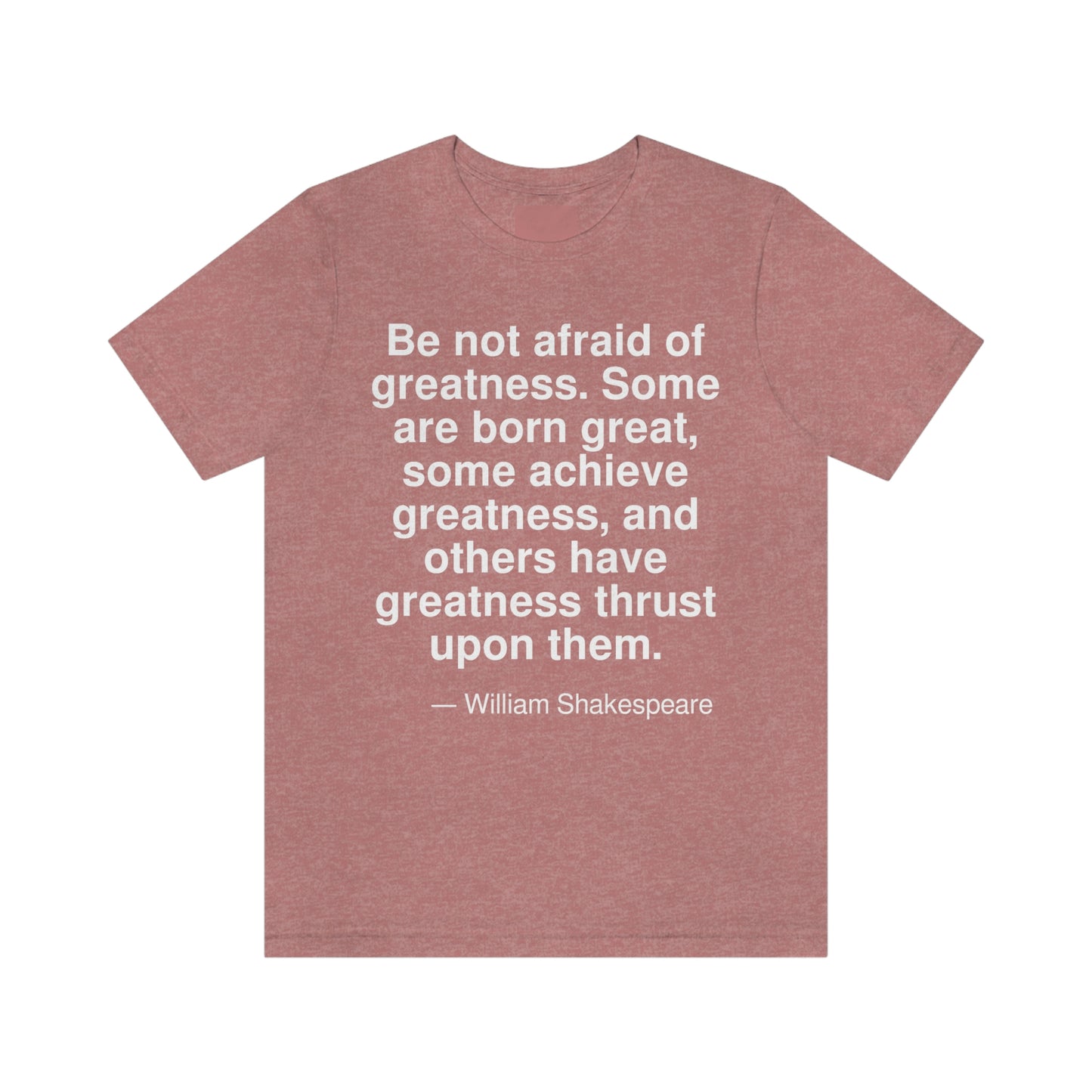 Shakespeare Greatness Aa adult t-shirt