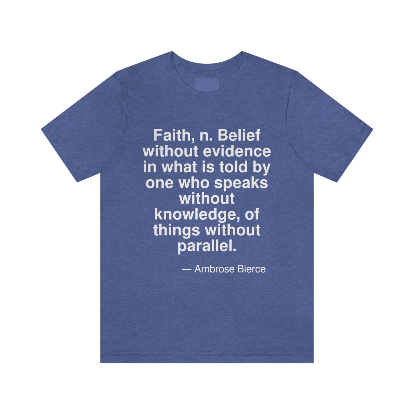 Bierce Faith Aa adult t-shirt