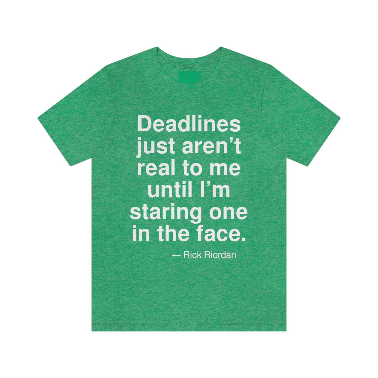 Riordan Deadlines Aa adult t-shirt