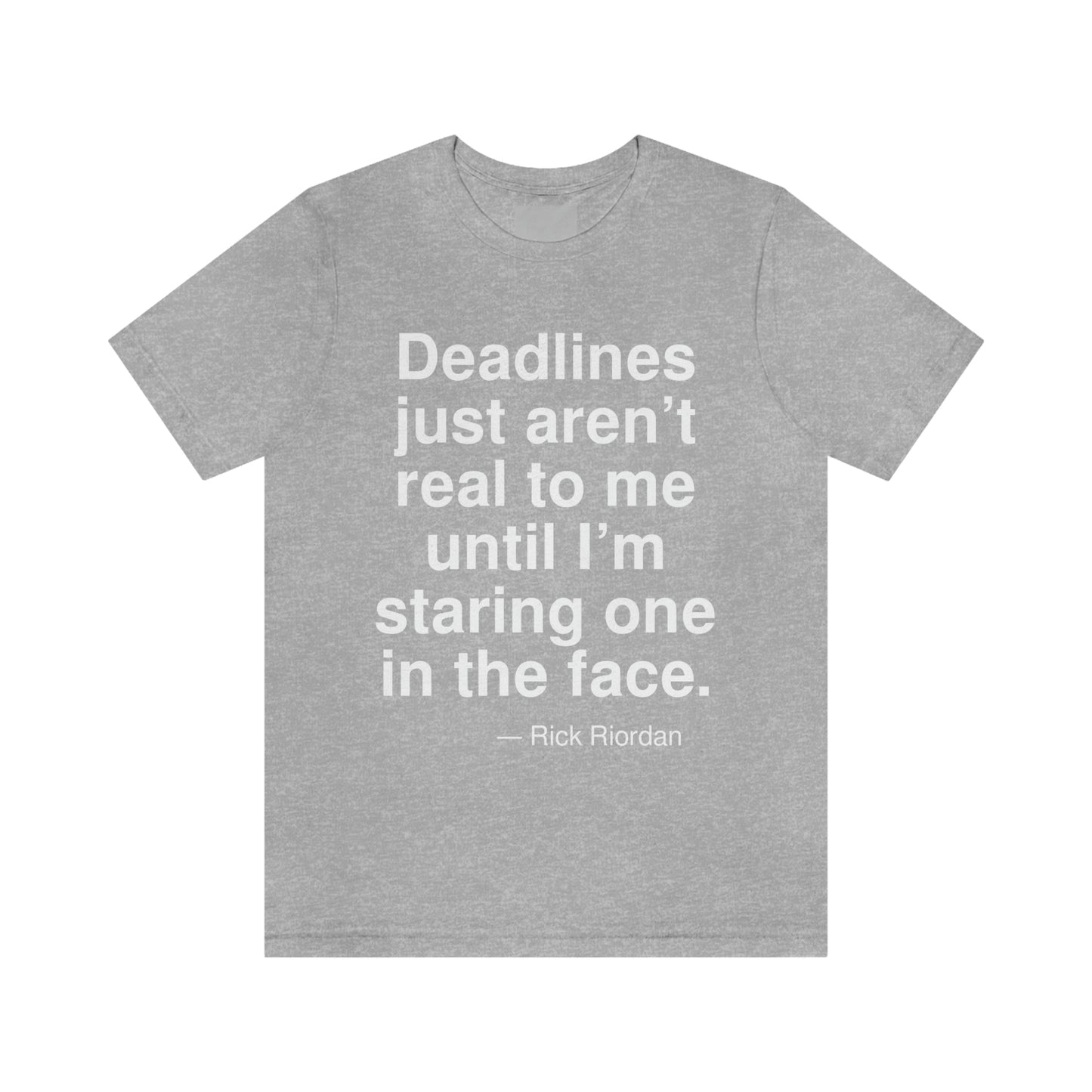 Riordan Deadlines Aa adult t-shirt