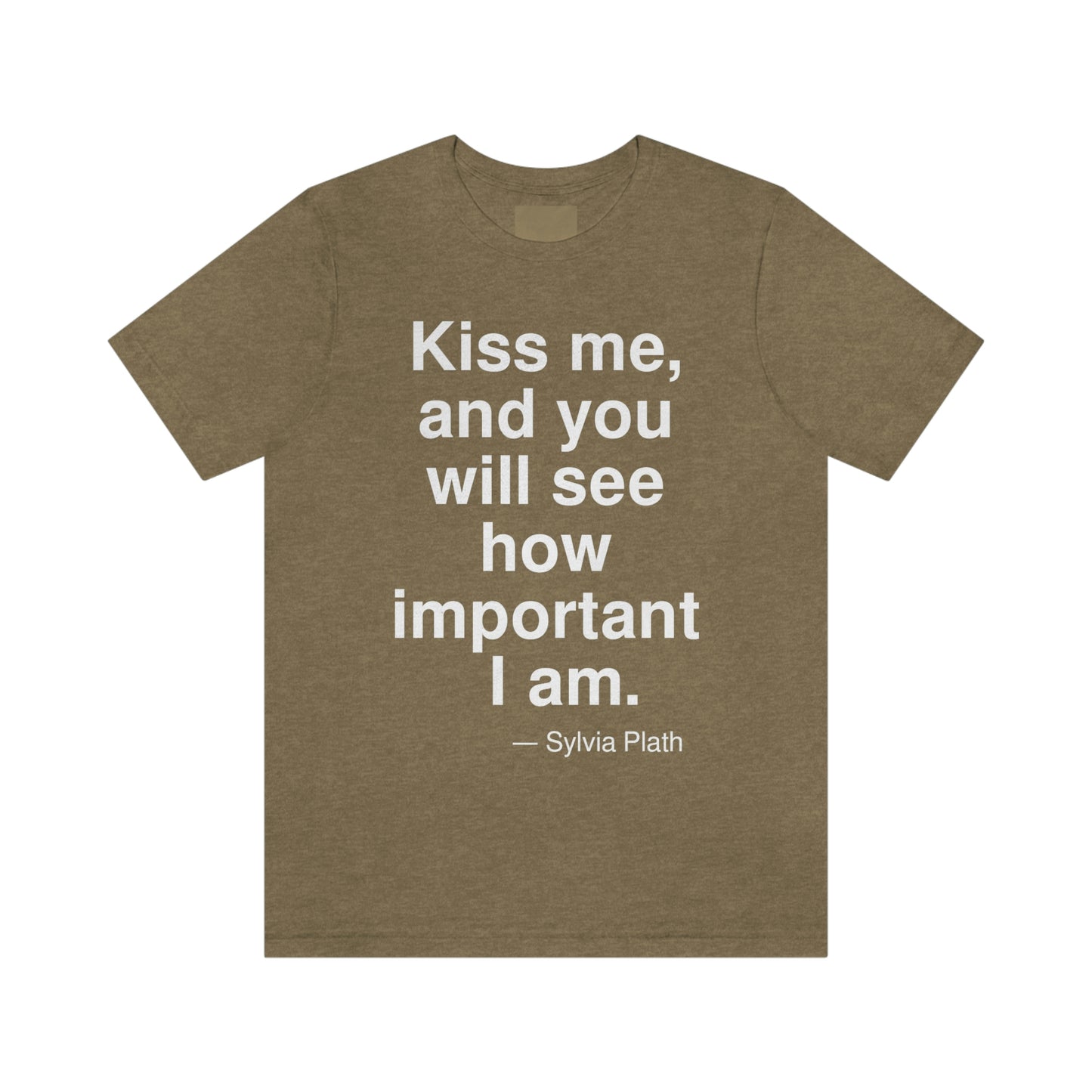 Plath Kiss Aa adult t-shirt