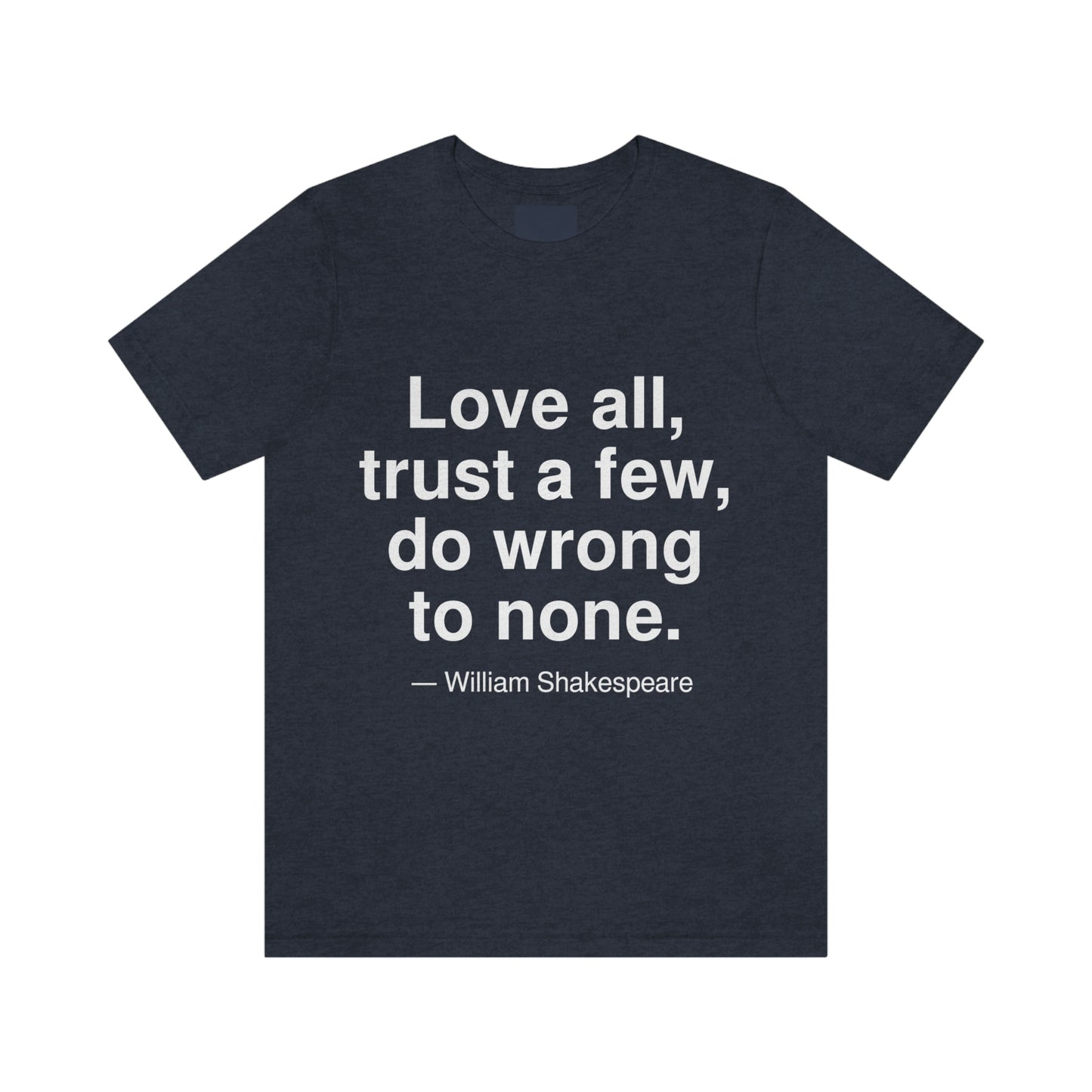 Shakespeare Love Aa adult t-shirt