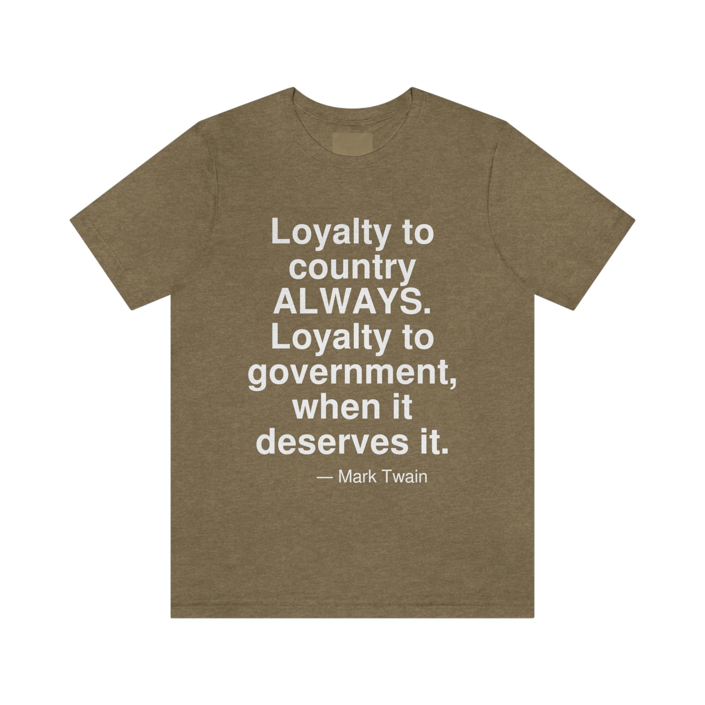 Twain Loyalty Aa adult t-shirt